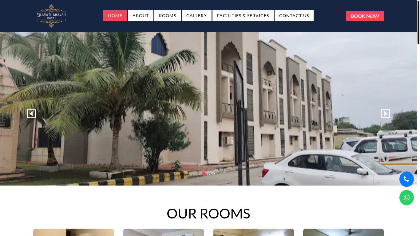 website screenshot of https://lilavatibhavansomnath.info/