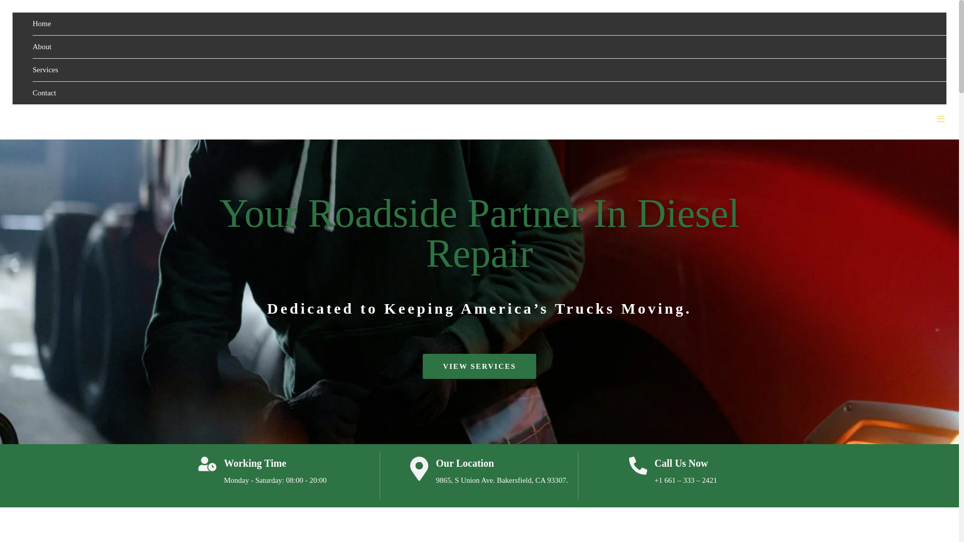 website screenshot of https://luckymobilediesel.com/