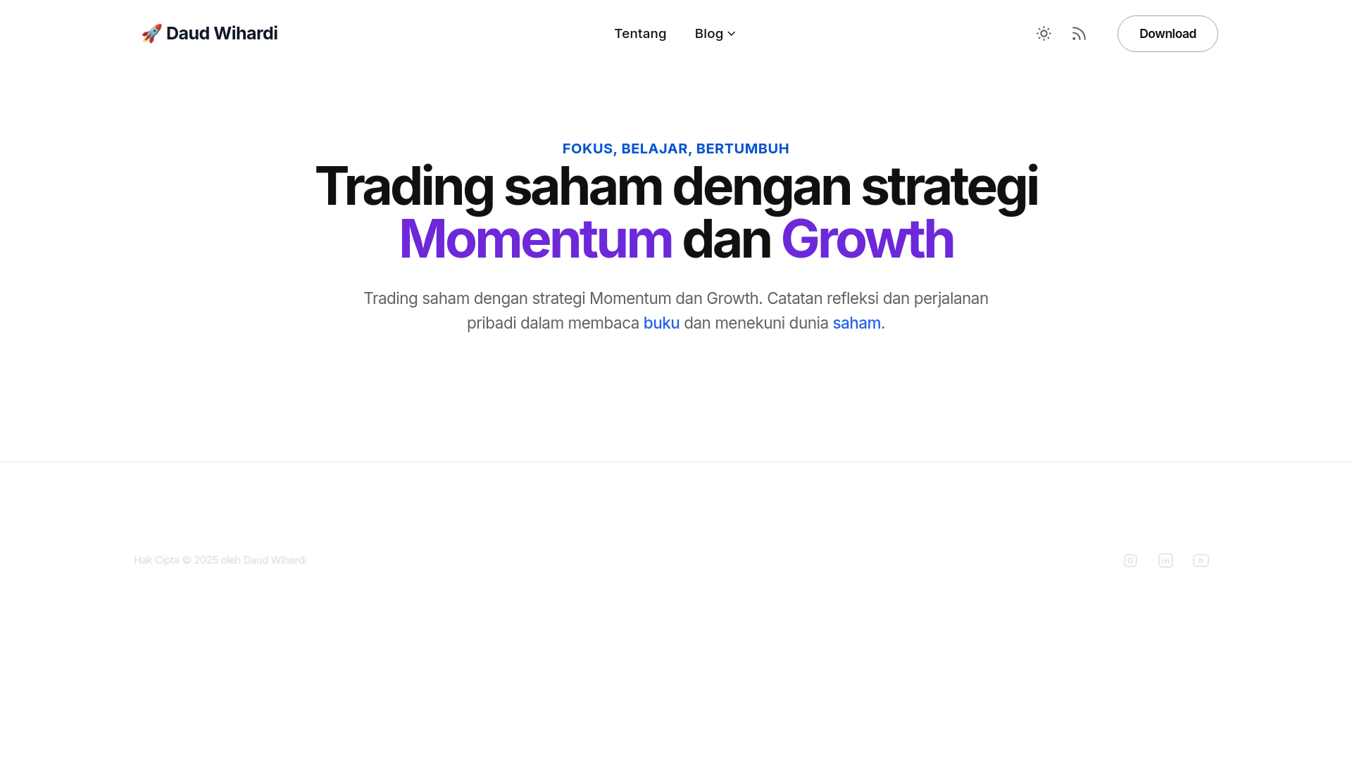 website screenshot of https://daudwihardi.pages.dev/