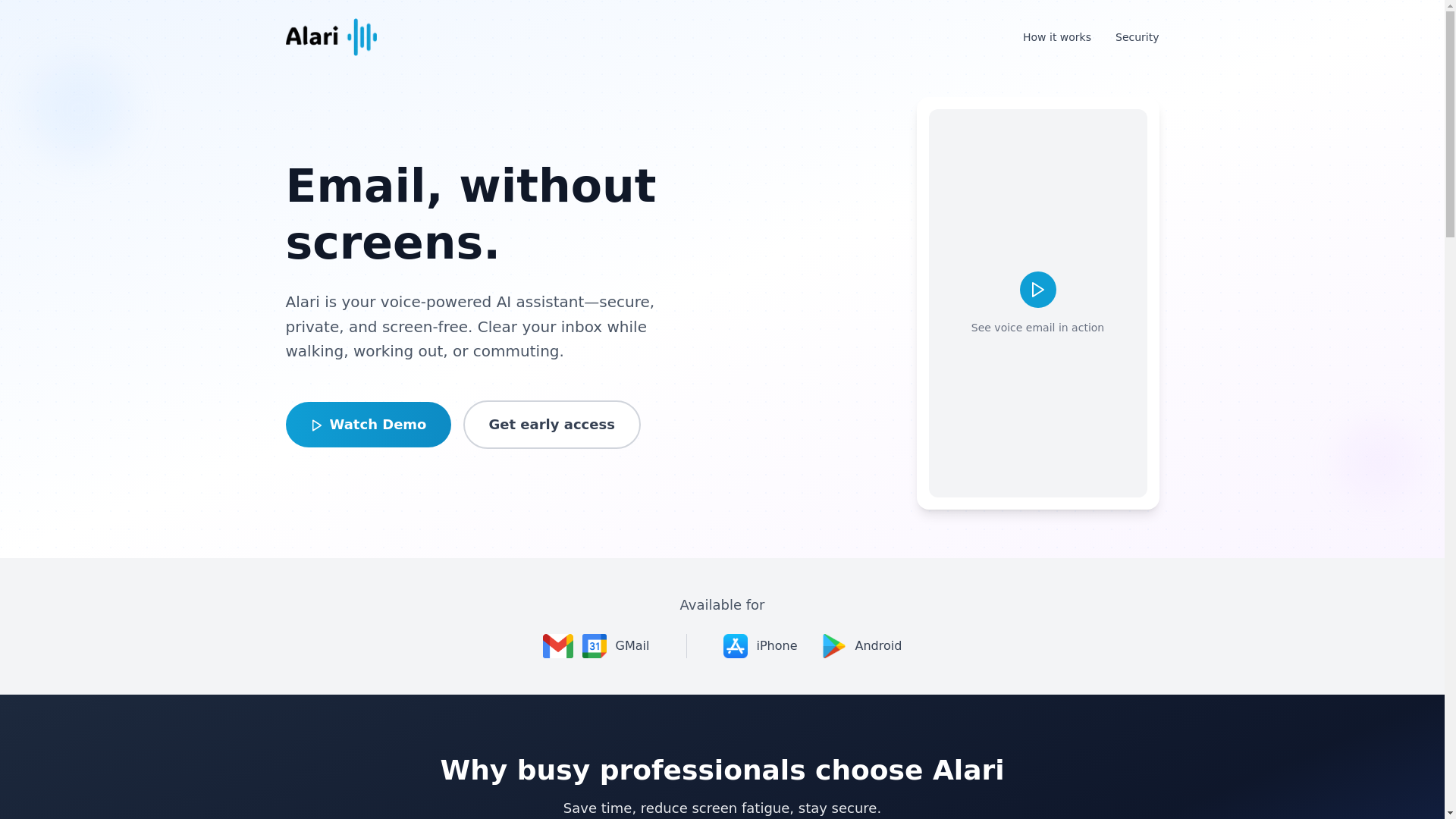 website screenshot of https://alari.ai/