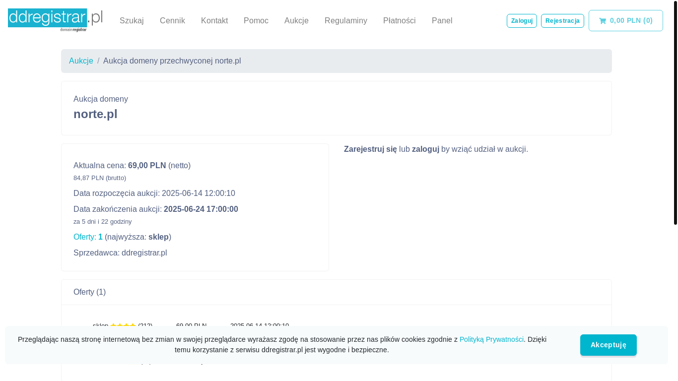 website screenshot of https://norte.pl/