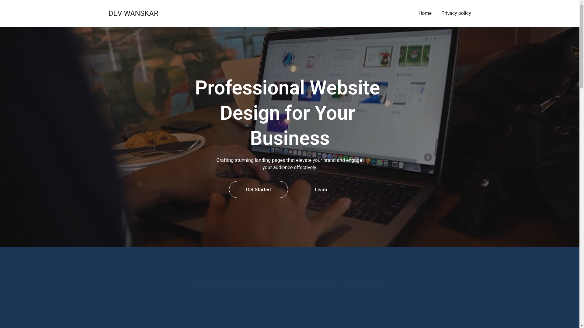 website screenshot of https://devwanskar.site/