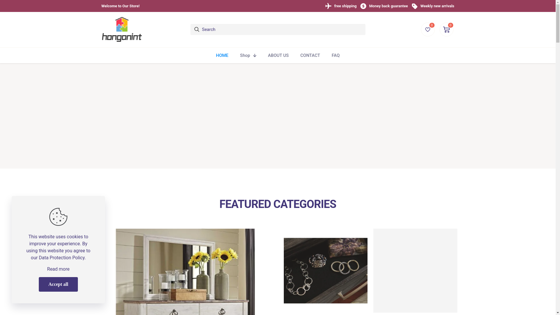 website screenshot of https://honganint.store/