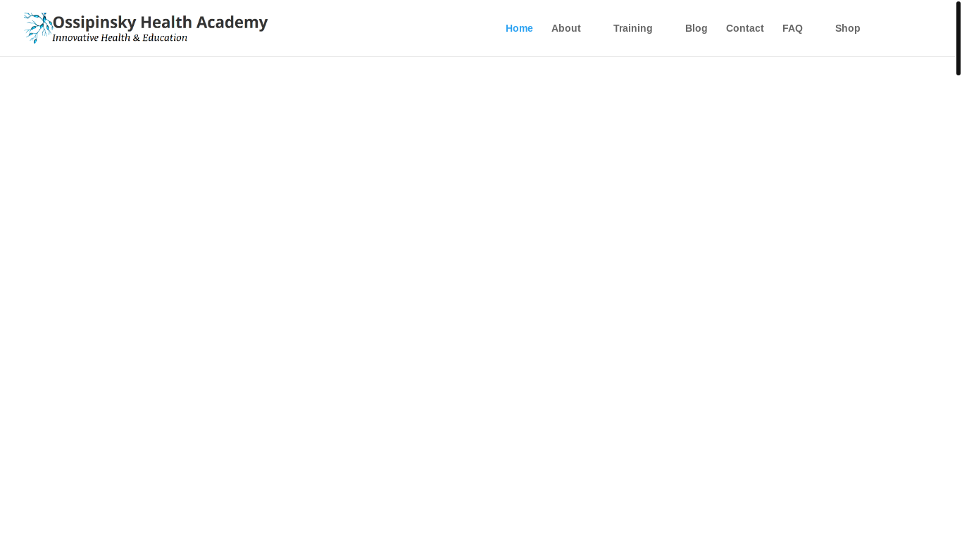 website screenshot of https://ossipinskyhealthacademy.com/