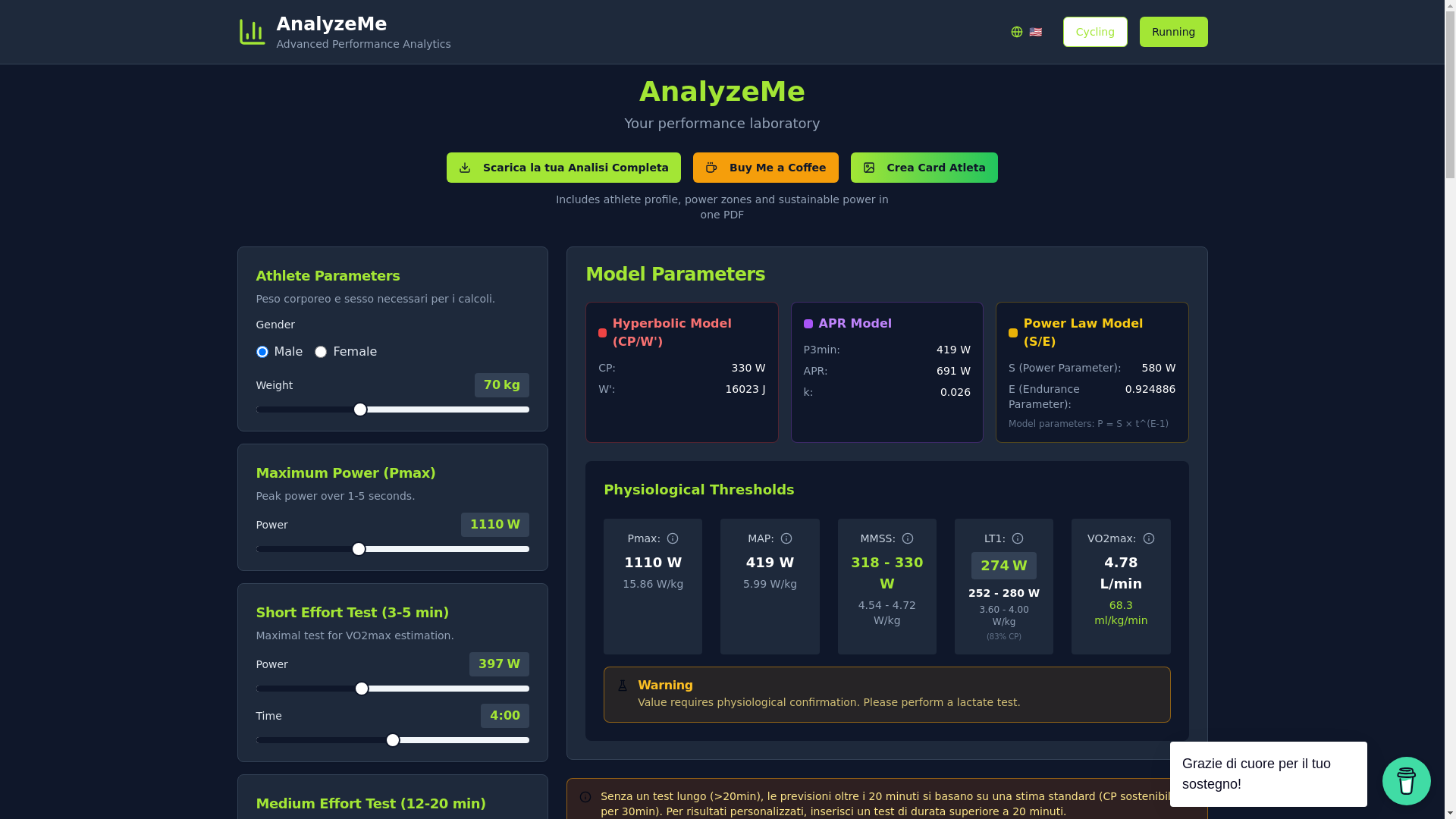 website screenshot of https://getanalyzeme.app/