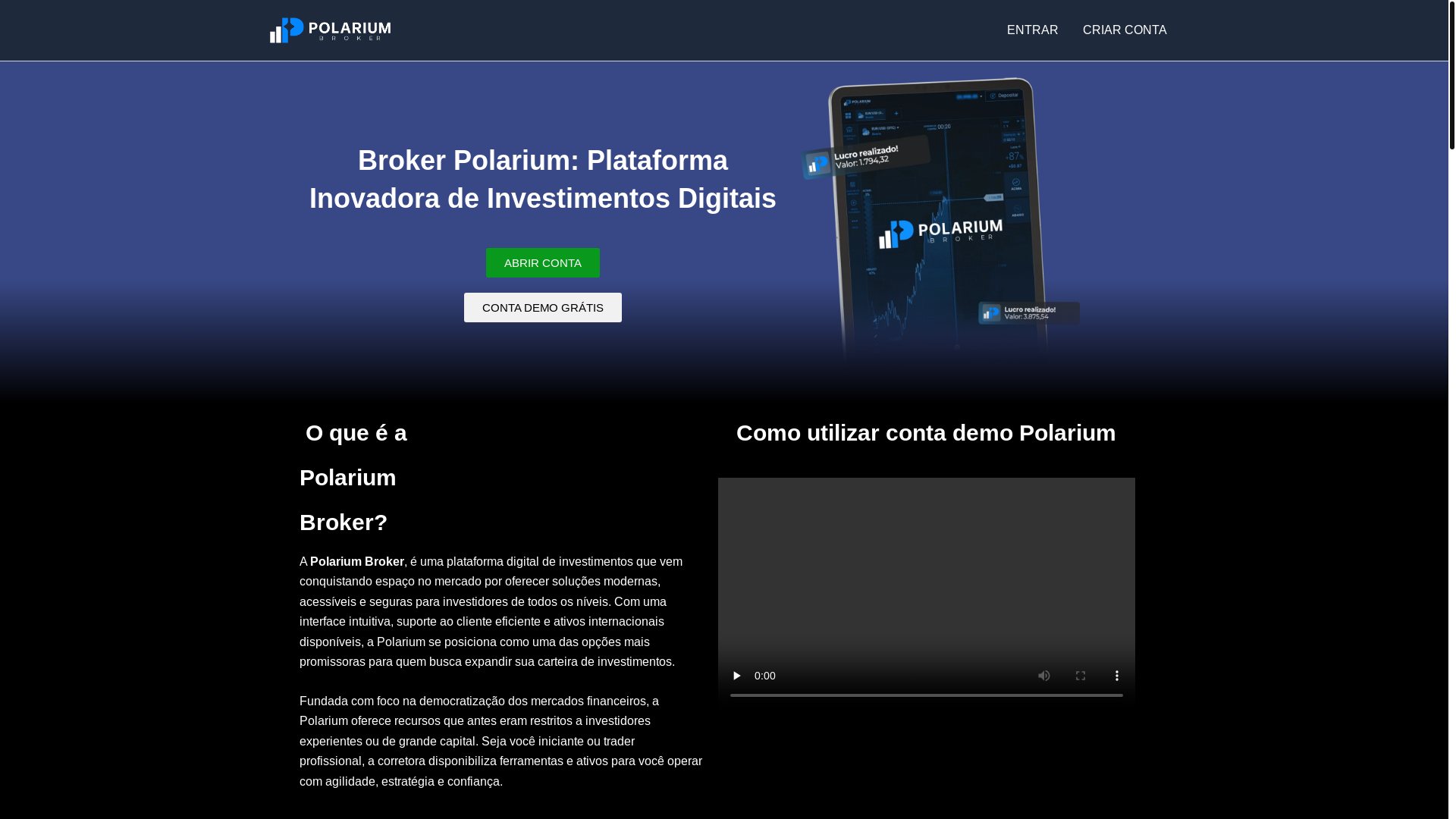 website screenshot of https://brokerpolarium.com/