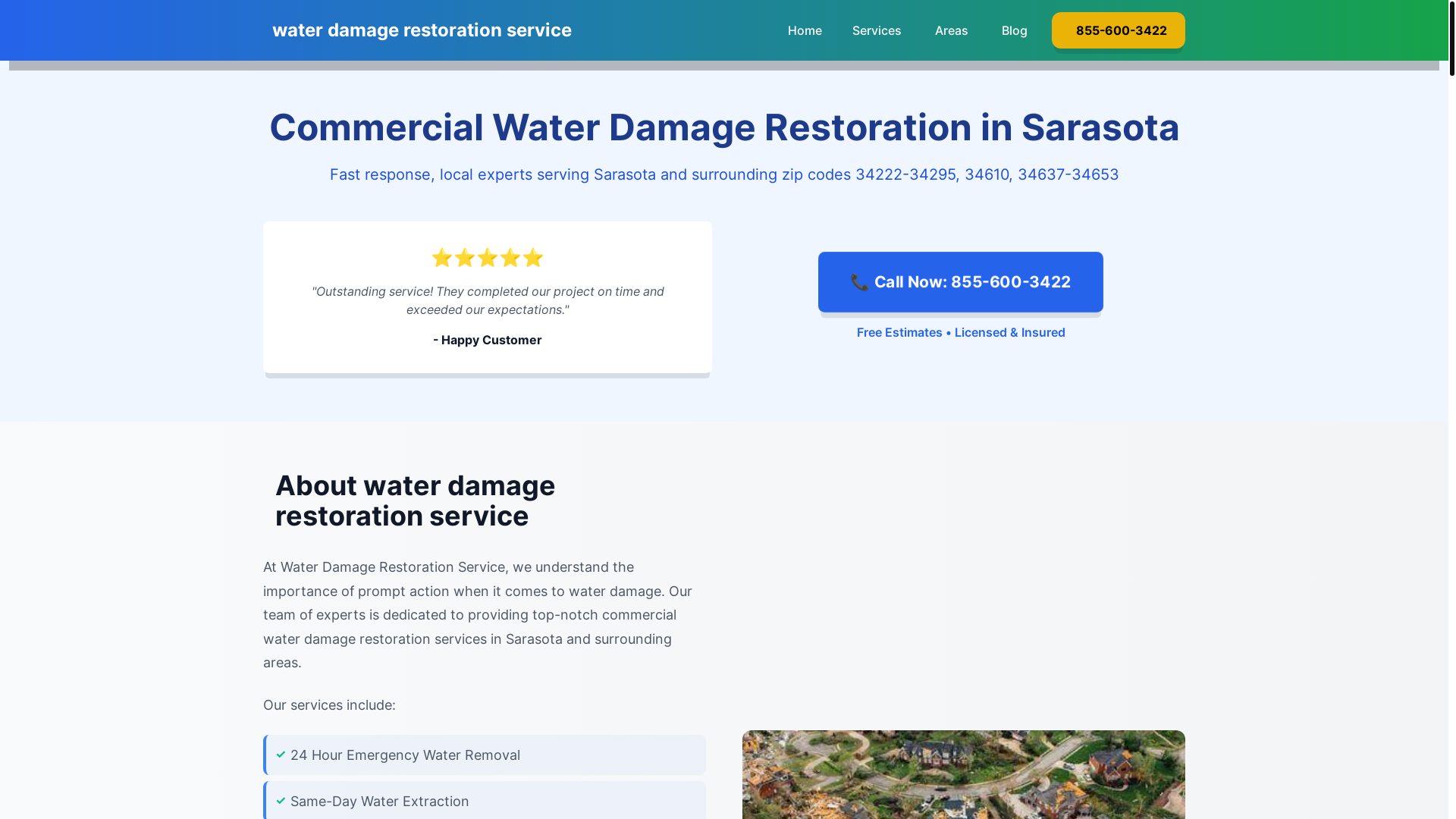 website screenshot of https://commercial-water-damage-sarasota.pages.dev/