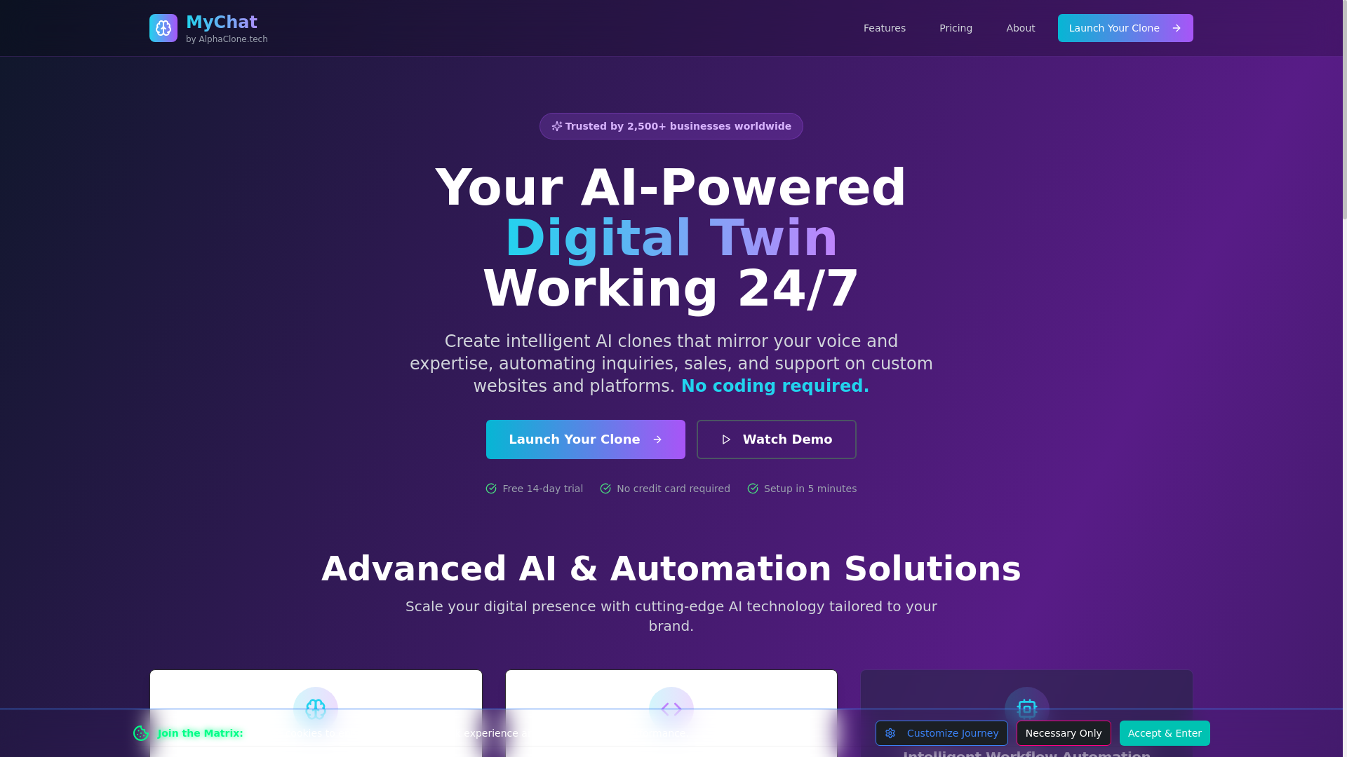 website screenshot of https://wetchat.online/