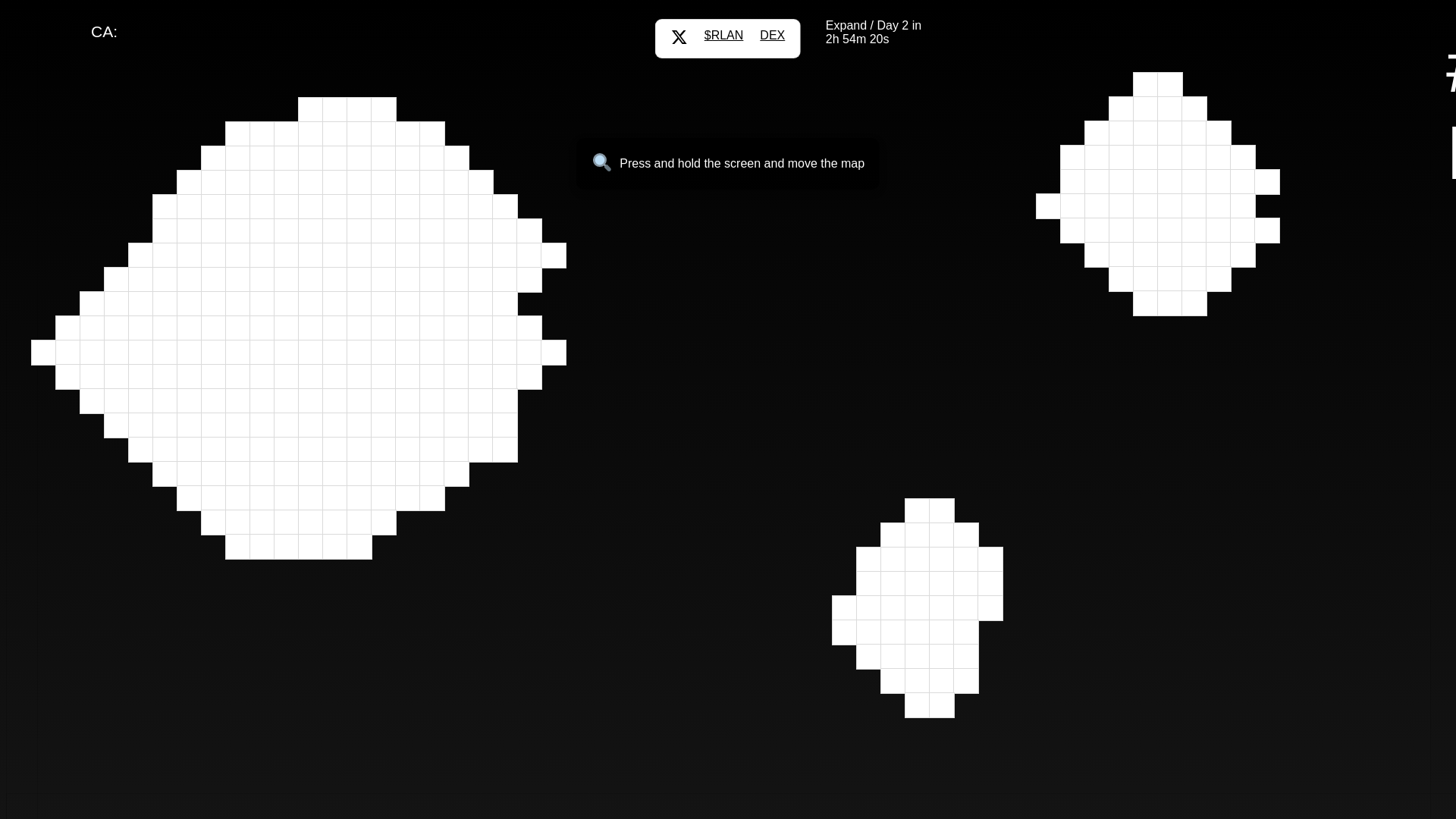 website screenshot of https://tokenizedland.fun/