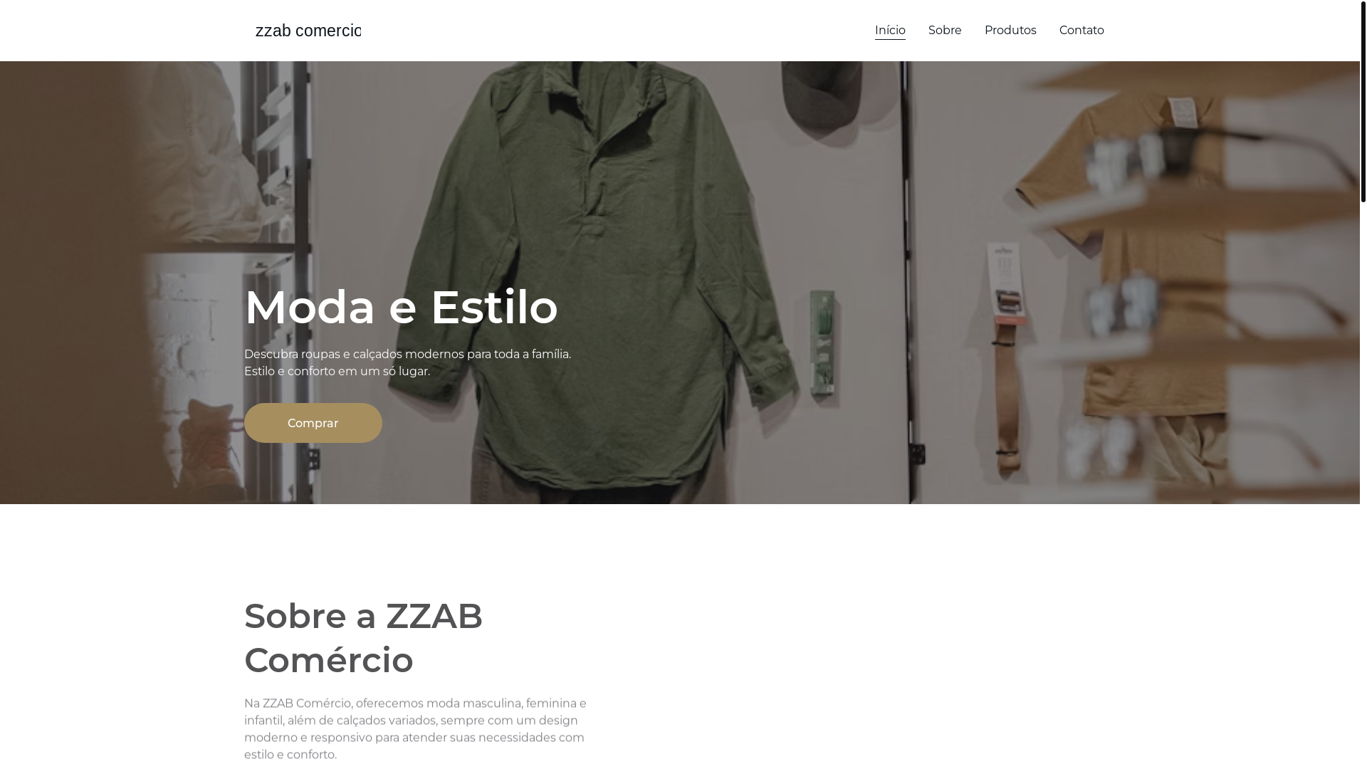 website screenshot of https://zzabcomercio.com/