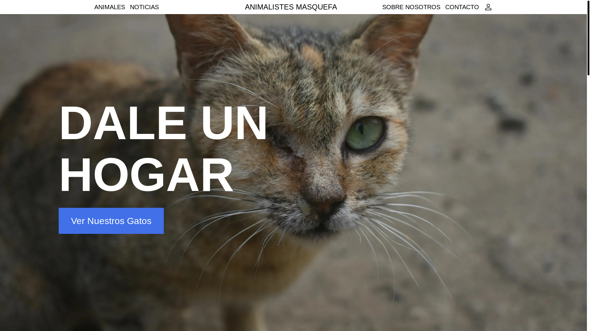 website screenshot of https://animalistesmasquefa.org/