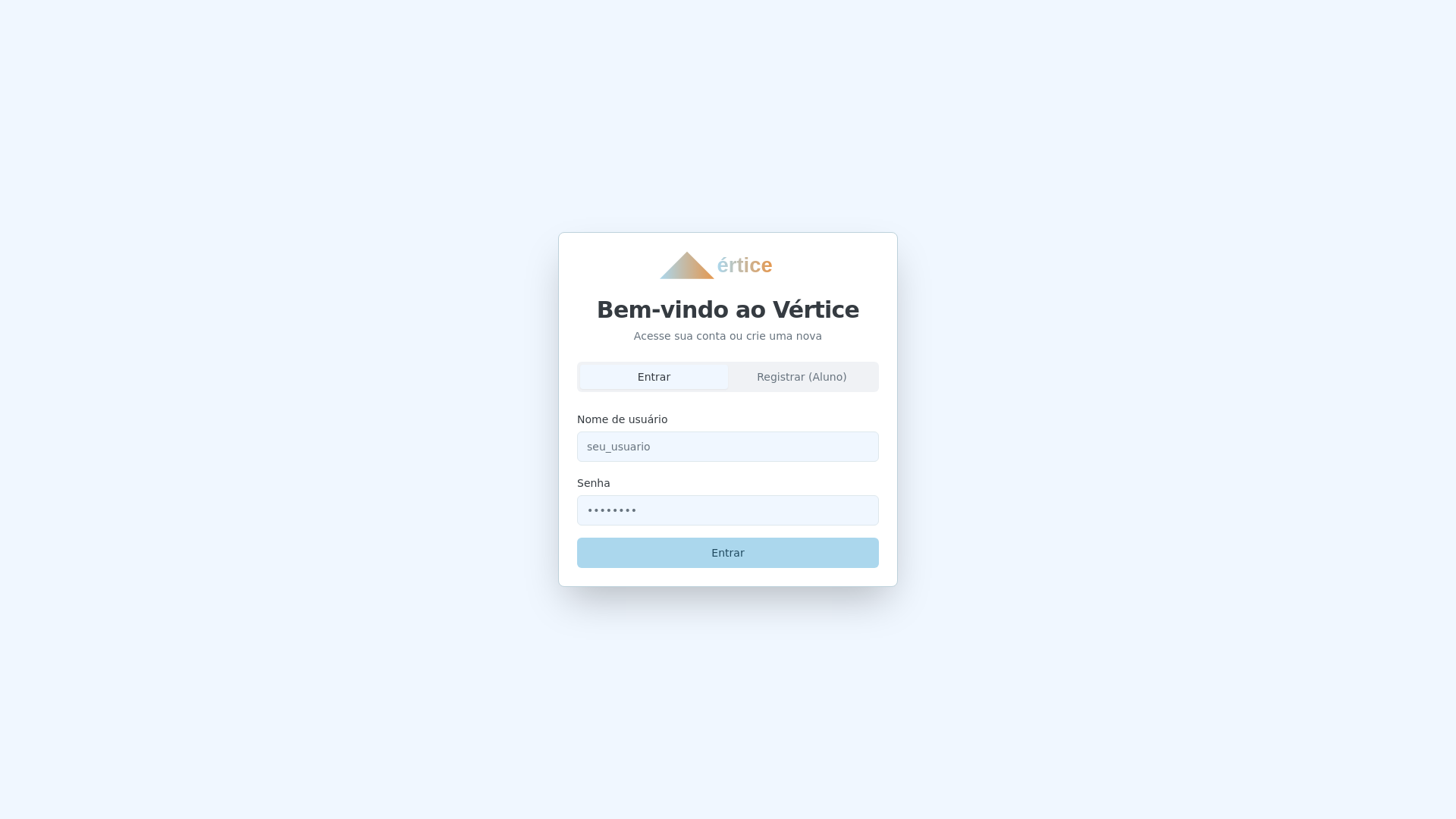 website screenshot of https://vertice-bta.com.br/