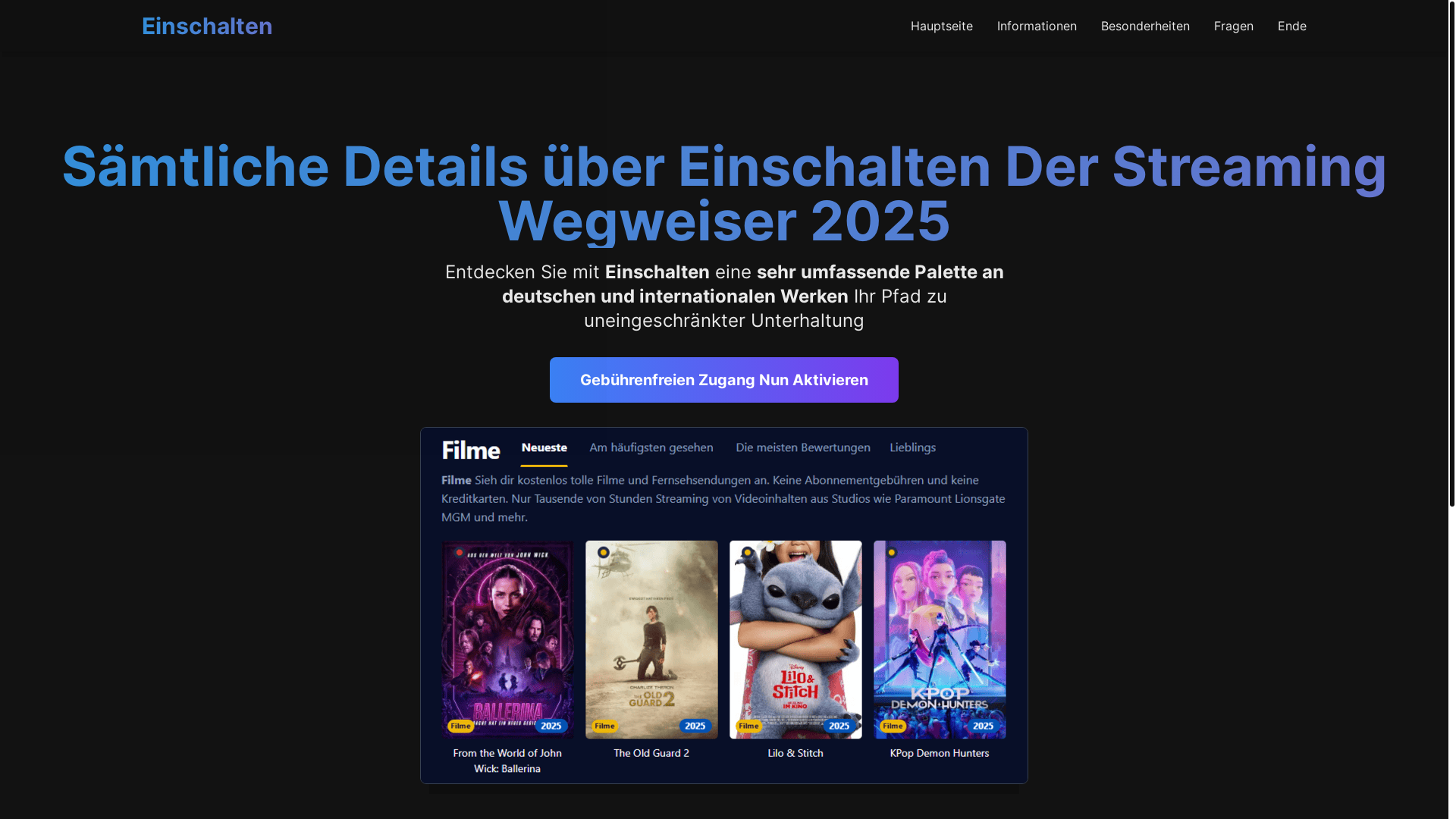 website screenshot of https://einschalten-783j.pages.dev/
