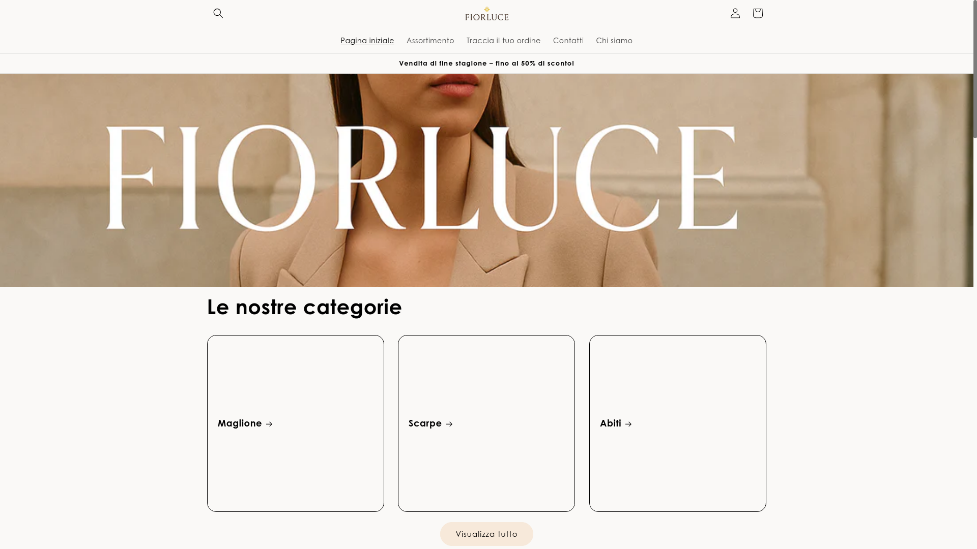 website screenshot of https://fiorluce.com/