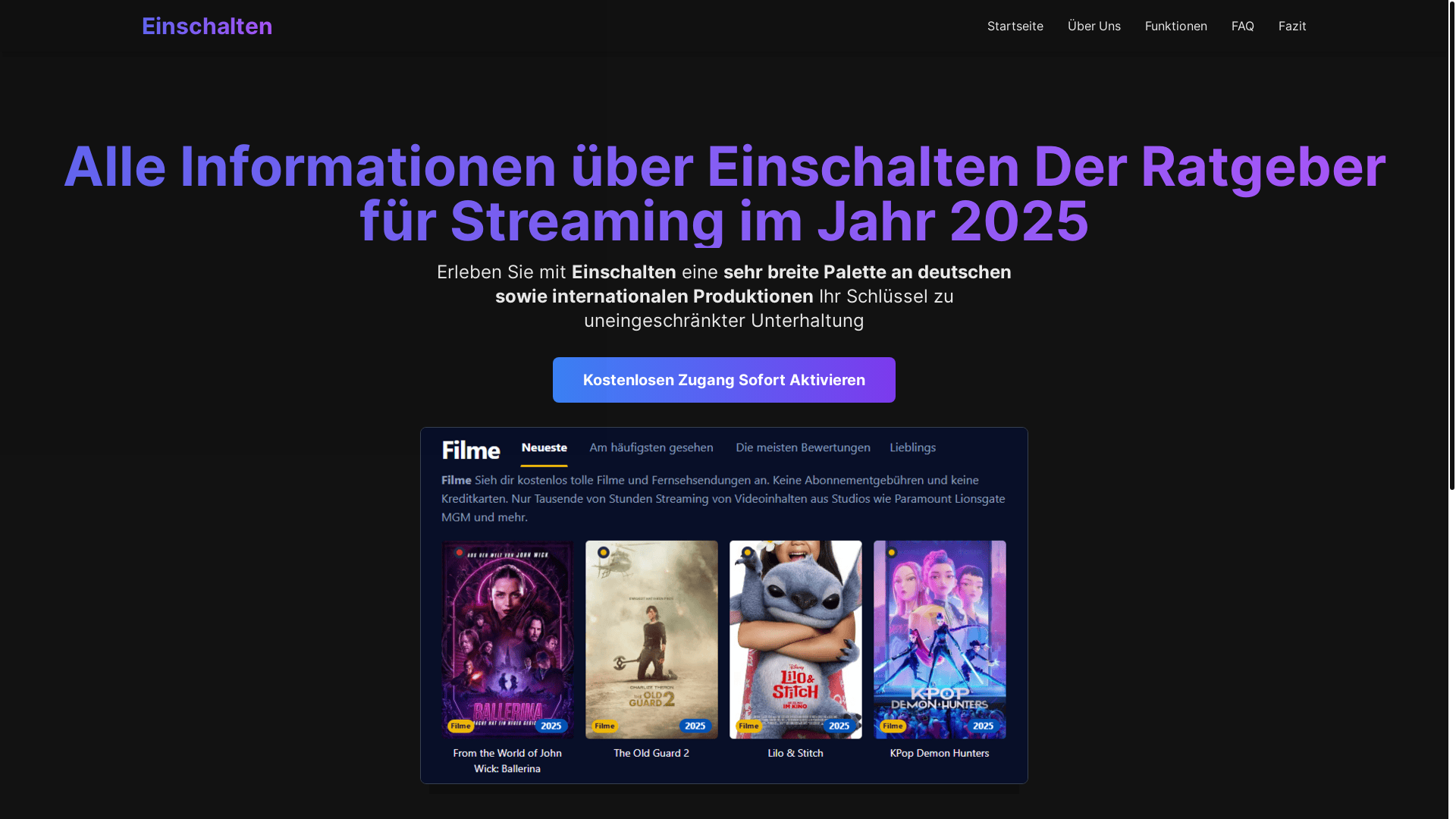 website screenshot of https://einschalten-yzu6.pages.dev/