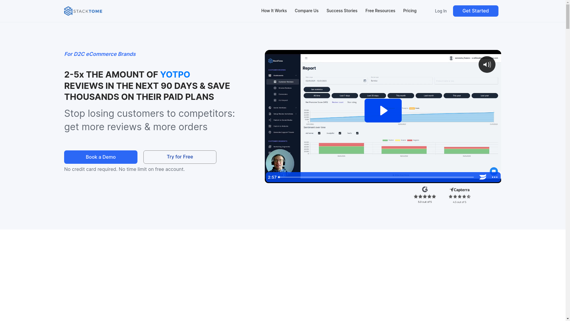 website screenshot of https://yourstacktomereviews.com/