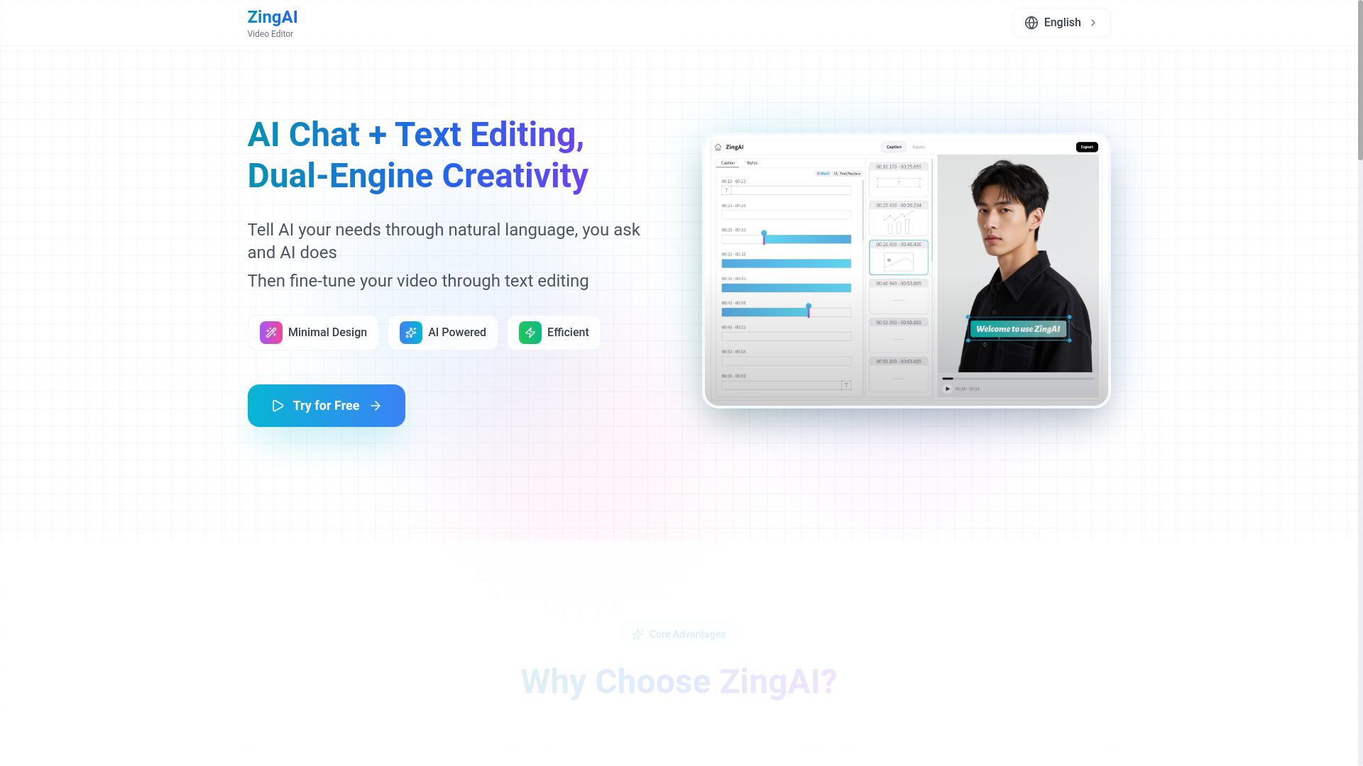 website screenshot of https://zingai-uat.pages.dev/