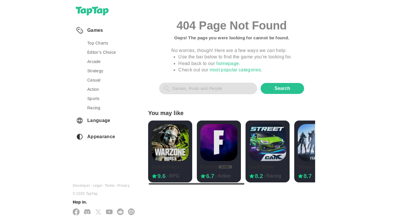 website screenshot of https://www.taptap.io/post/9650200