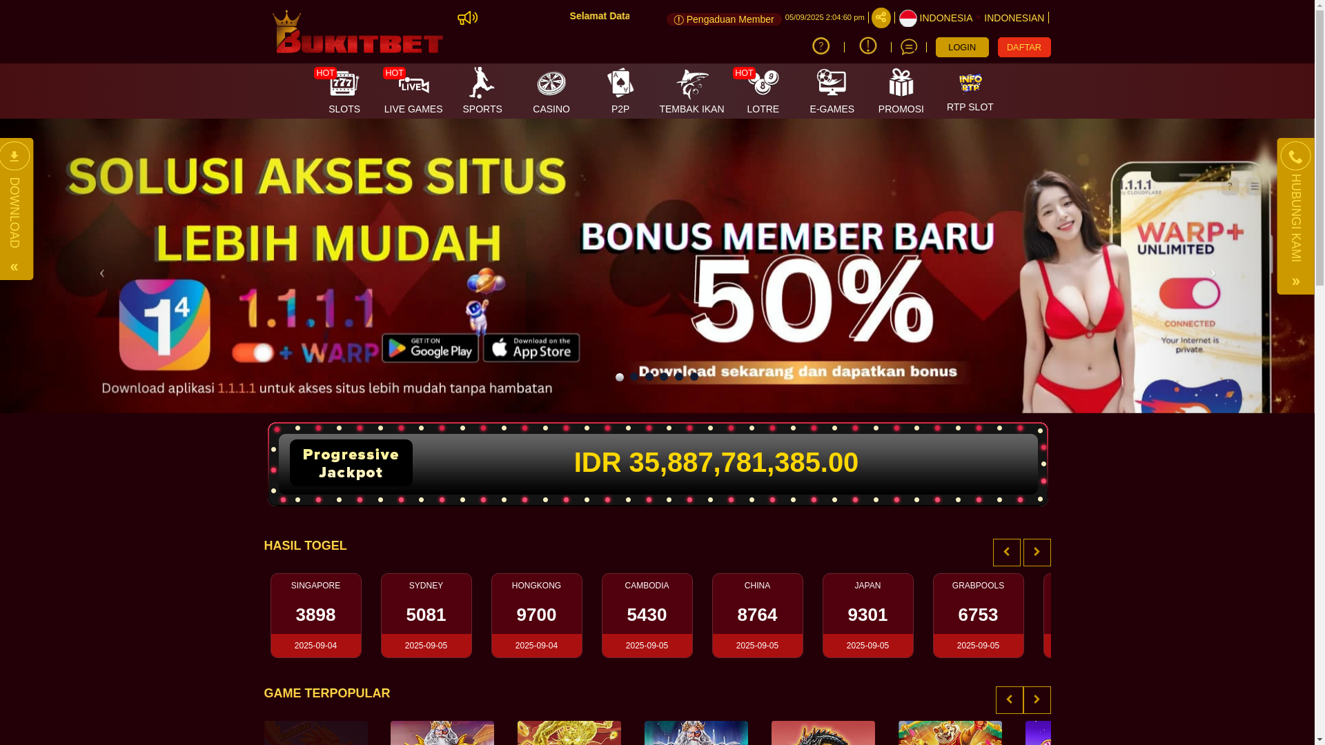 website screenshot of https://bukitbetbtc.com/