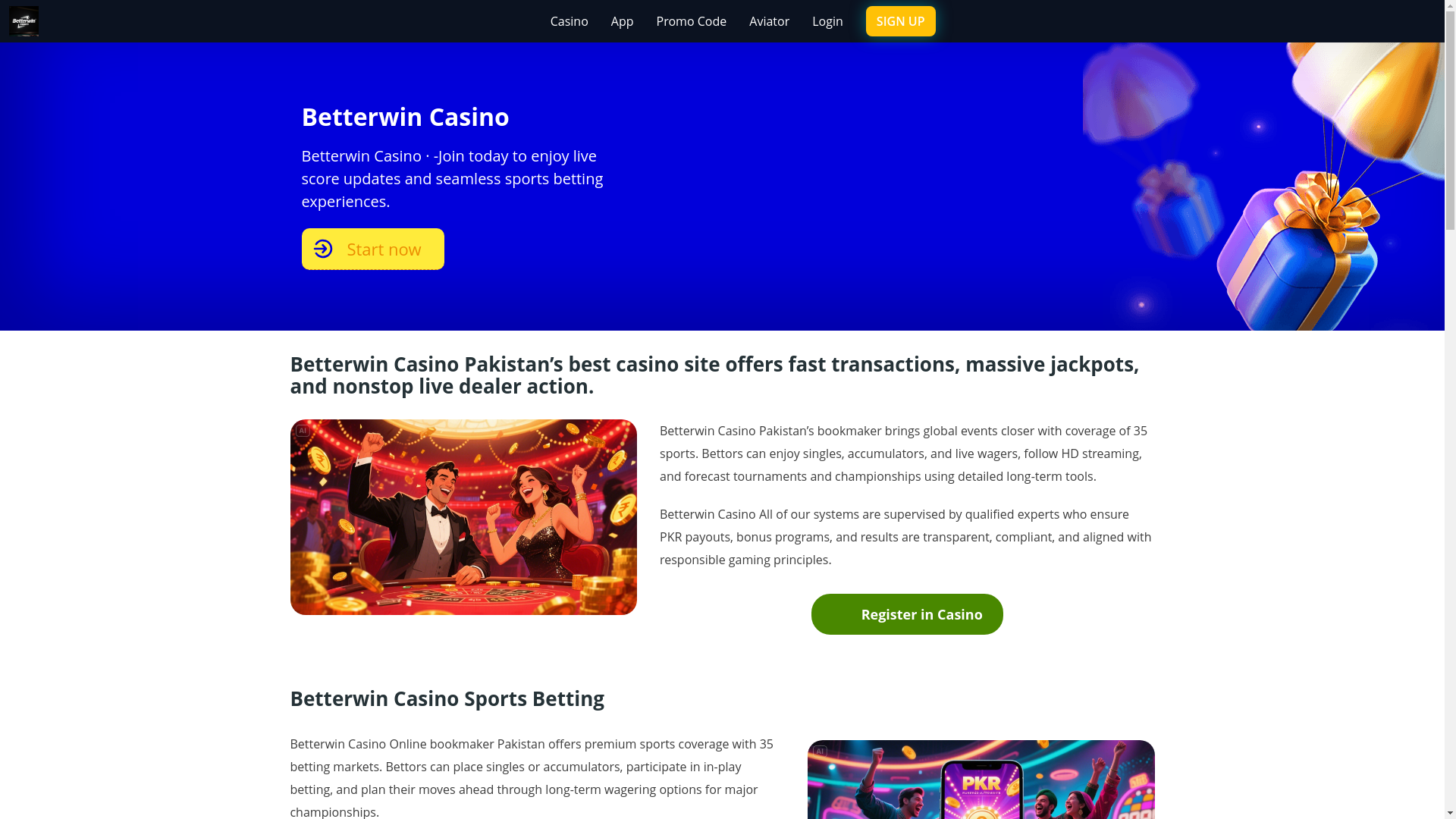 website screenshot of https://betterwincasinoa.com/