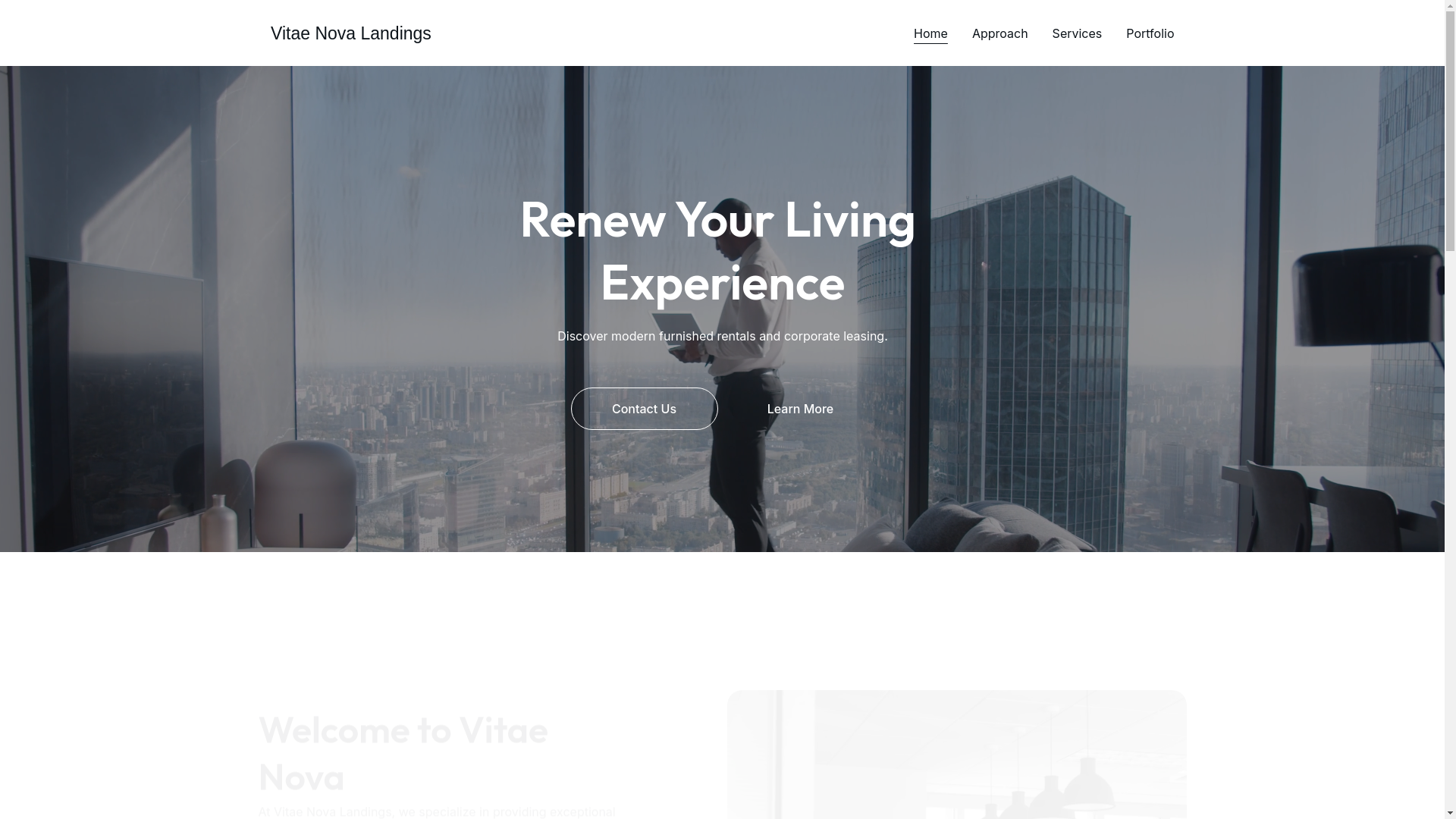 website screenshot of https://vitaenovalandings.com/