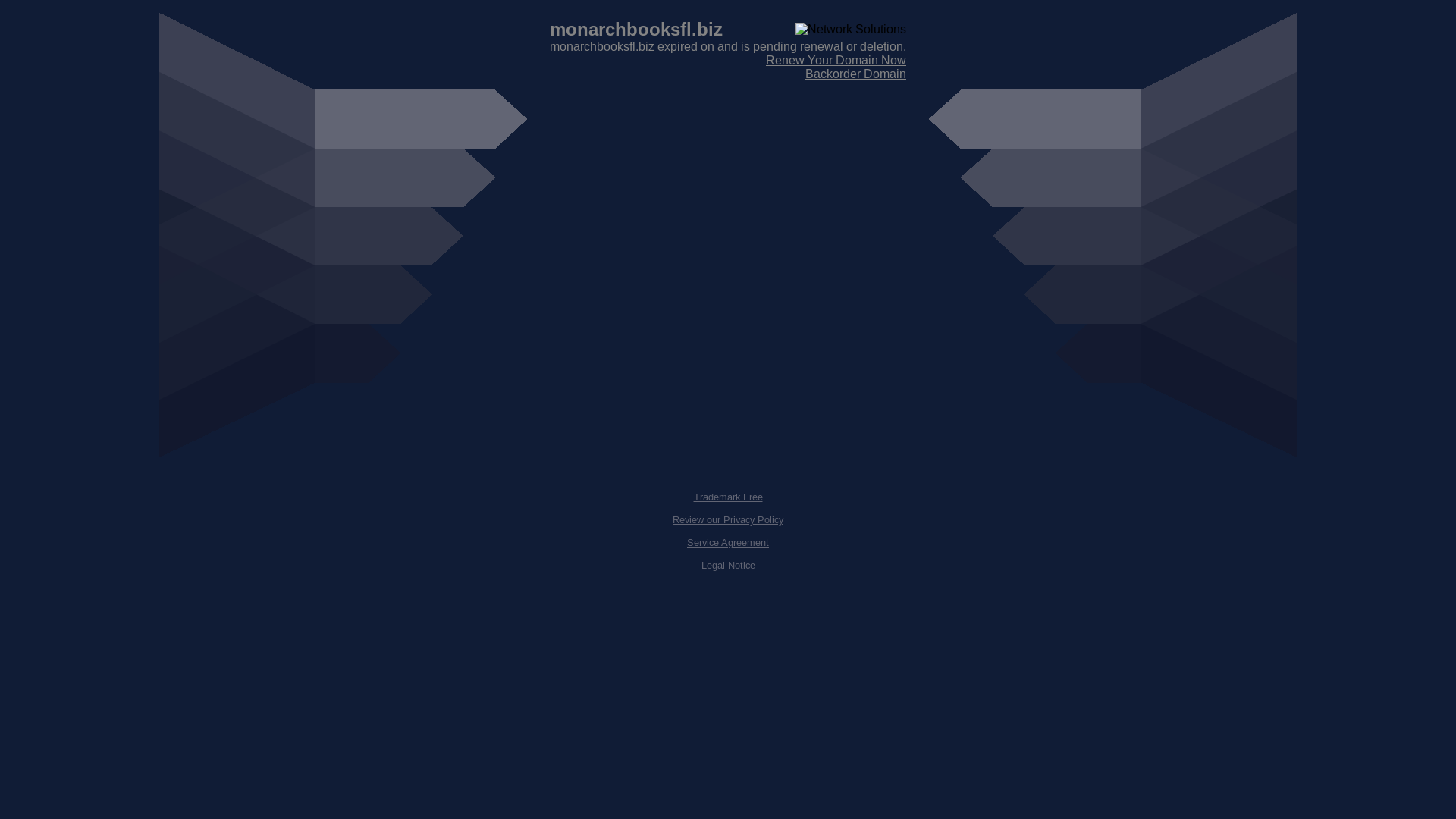 website screenshot of https://monarchbooksfl.biz/
