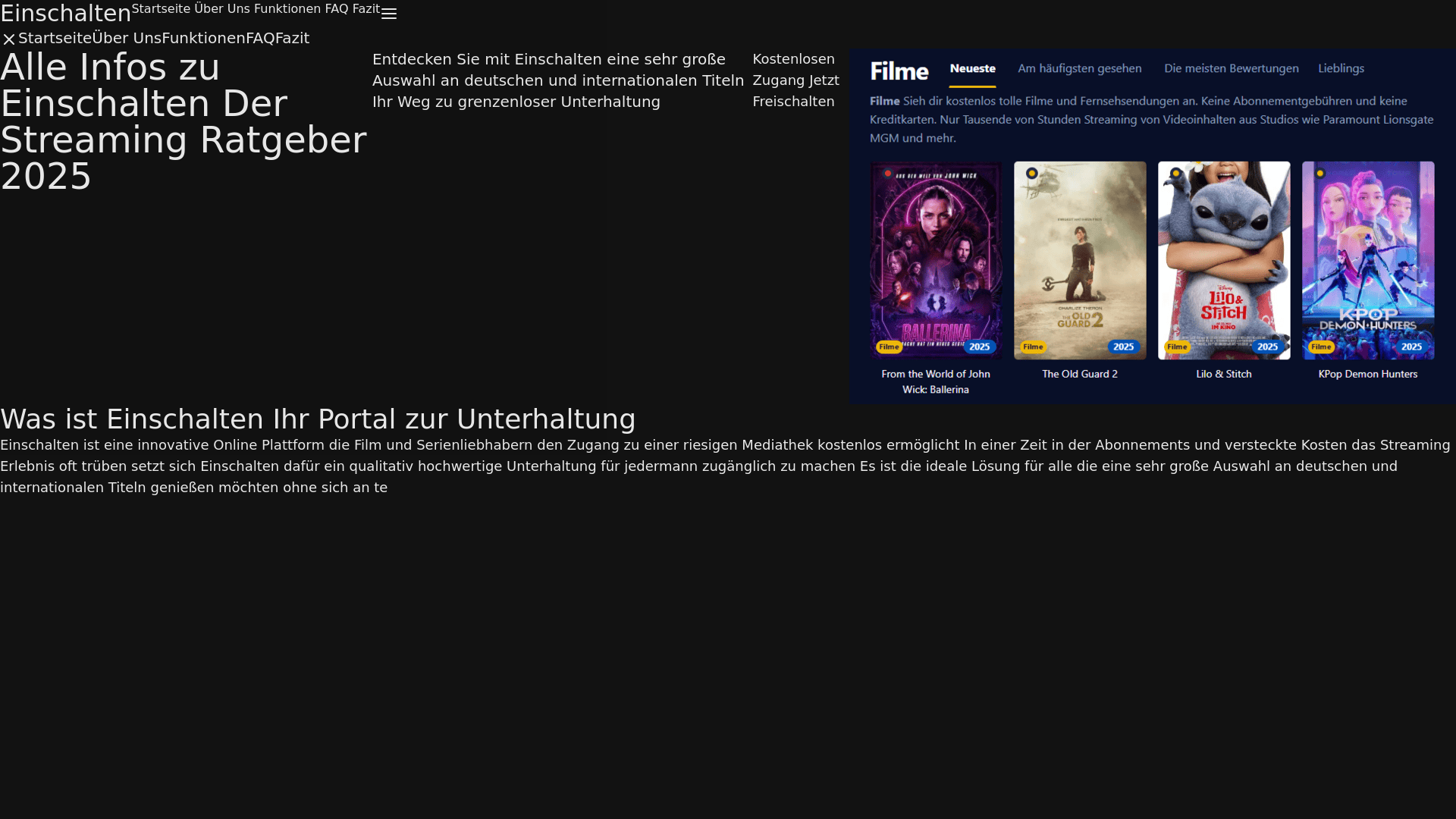 website screenshot of https://einschalten-4n7s.pages.dev/
