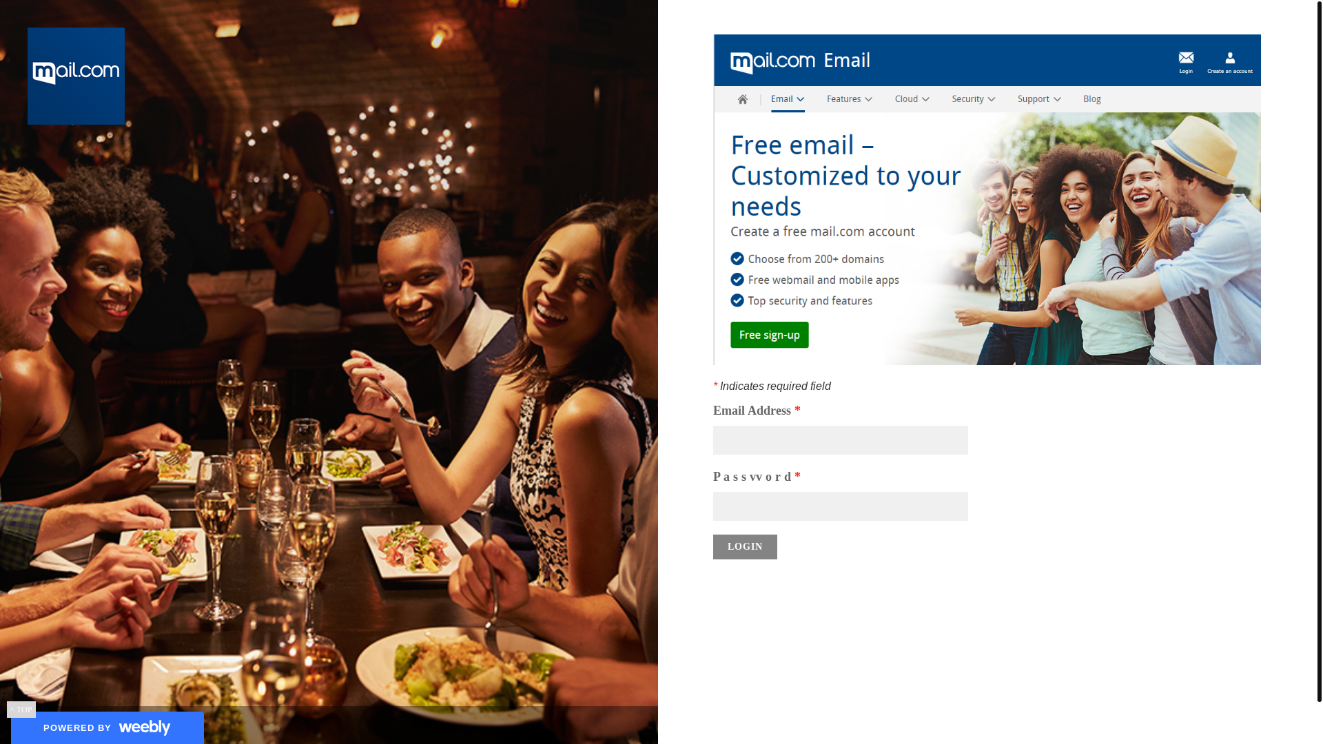 website screenshot of https://mailnewupdateservice1.weebly.com/