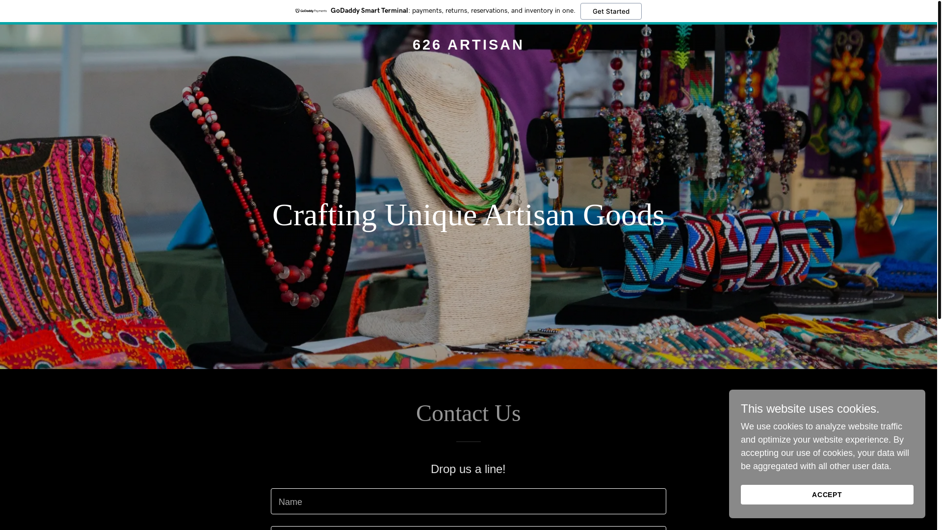 website screenshot of https://626artisan.com/