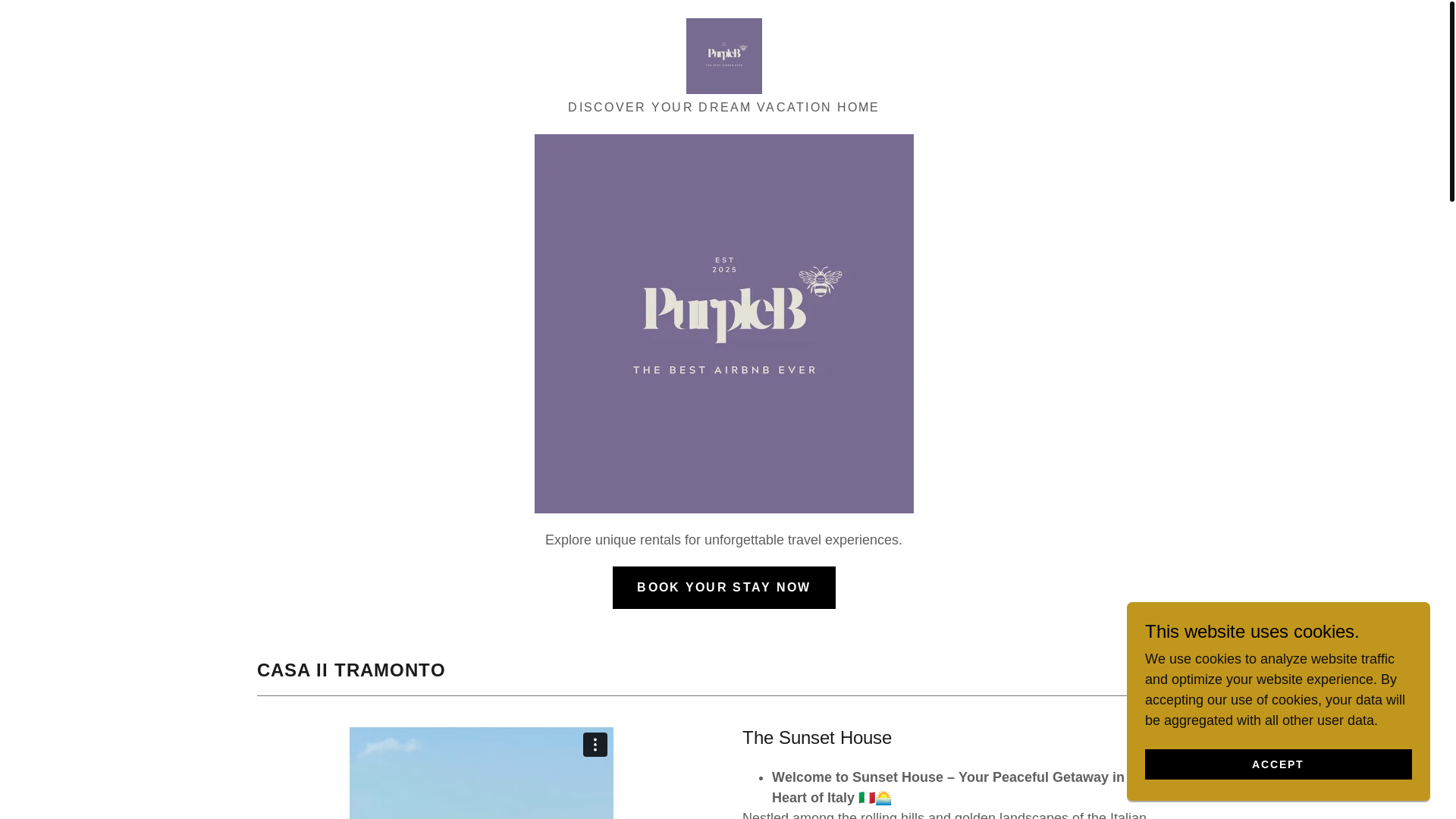 website screenshot of https://purplebinvestments.com/