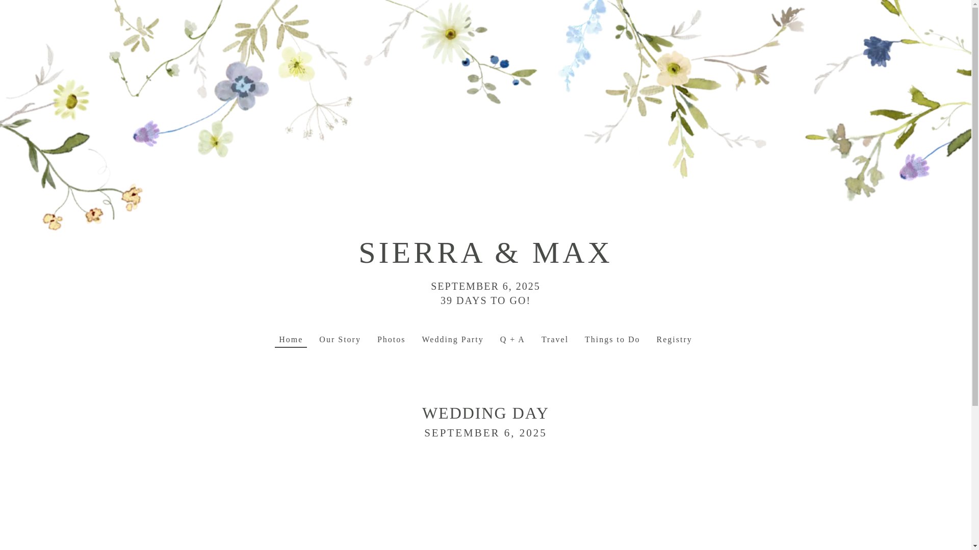 website screenshot of https://sierrablanchardandmaxcole.com/