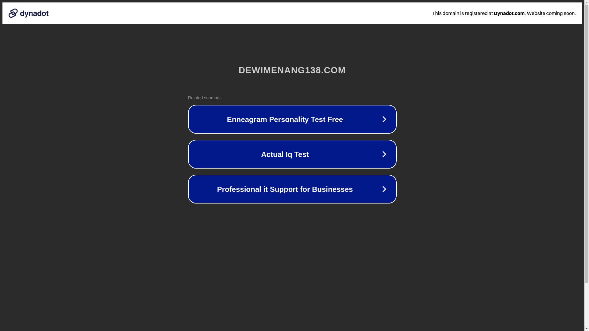 website screenshot of https://dewimenang138.com/