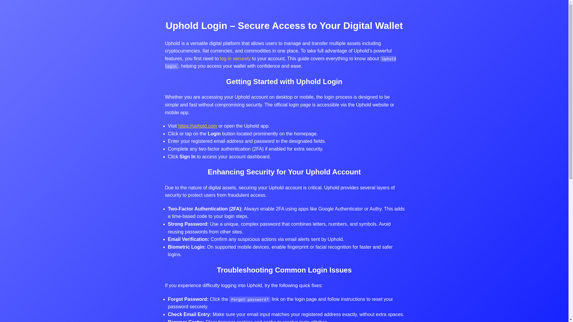 website screenshot of https://wel-uphold-logn-ai.pages.dev/