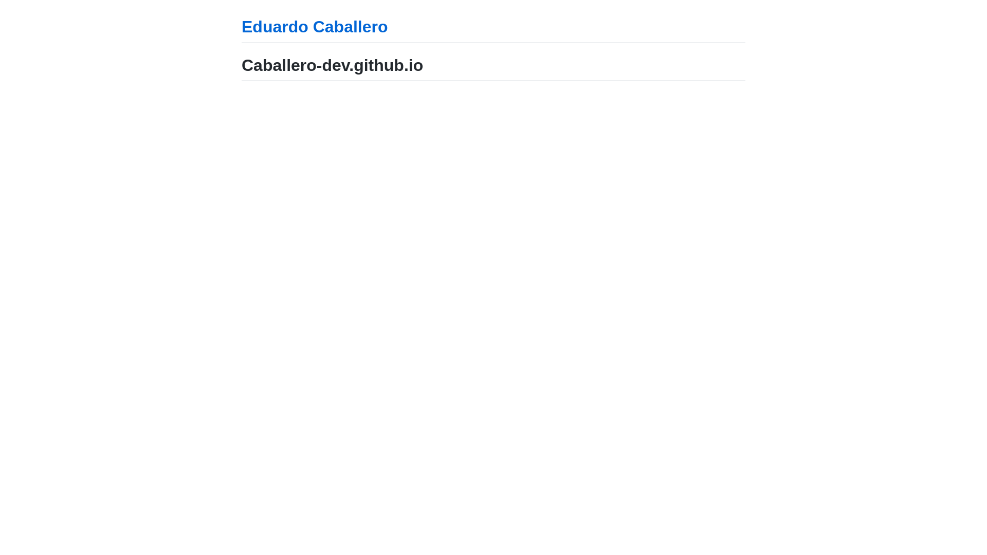 website screenshot of https://caballero-dev.com/