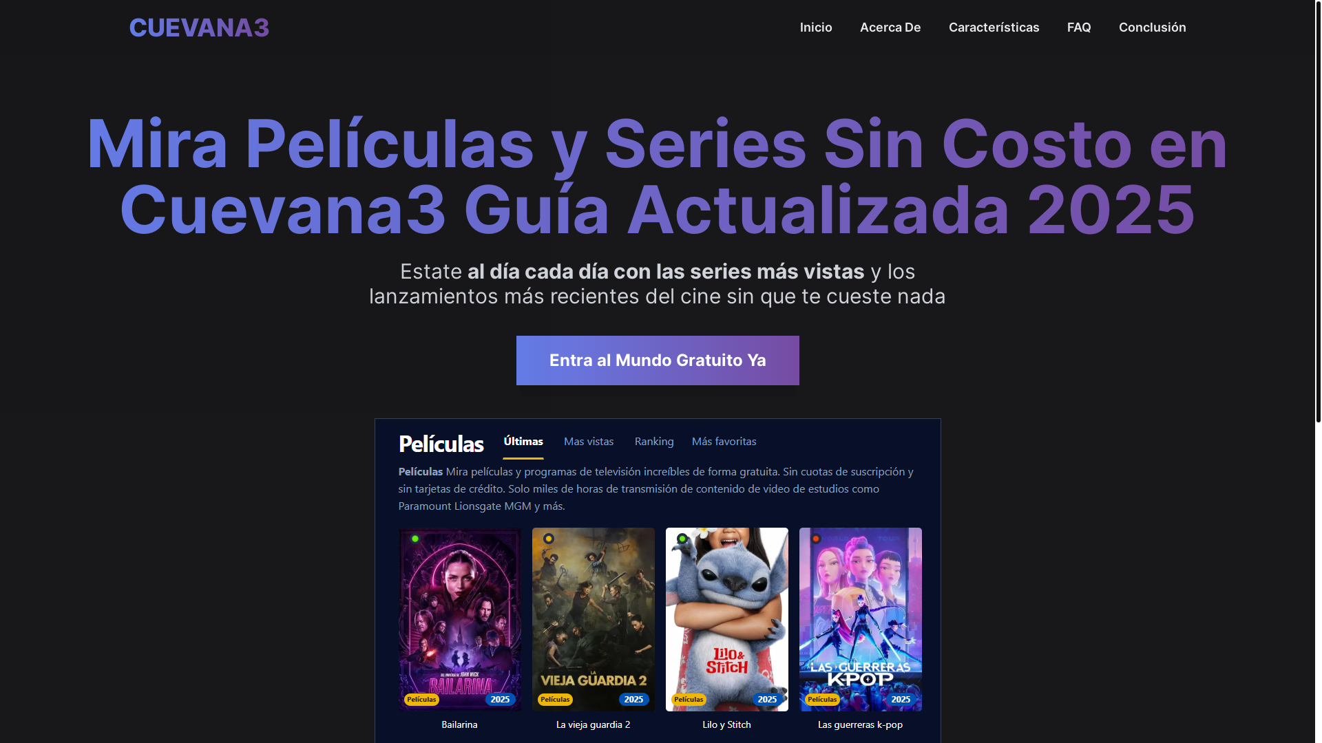 website screenshot of https://cuevana3-sefz.pages.dev/