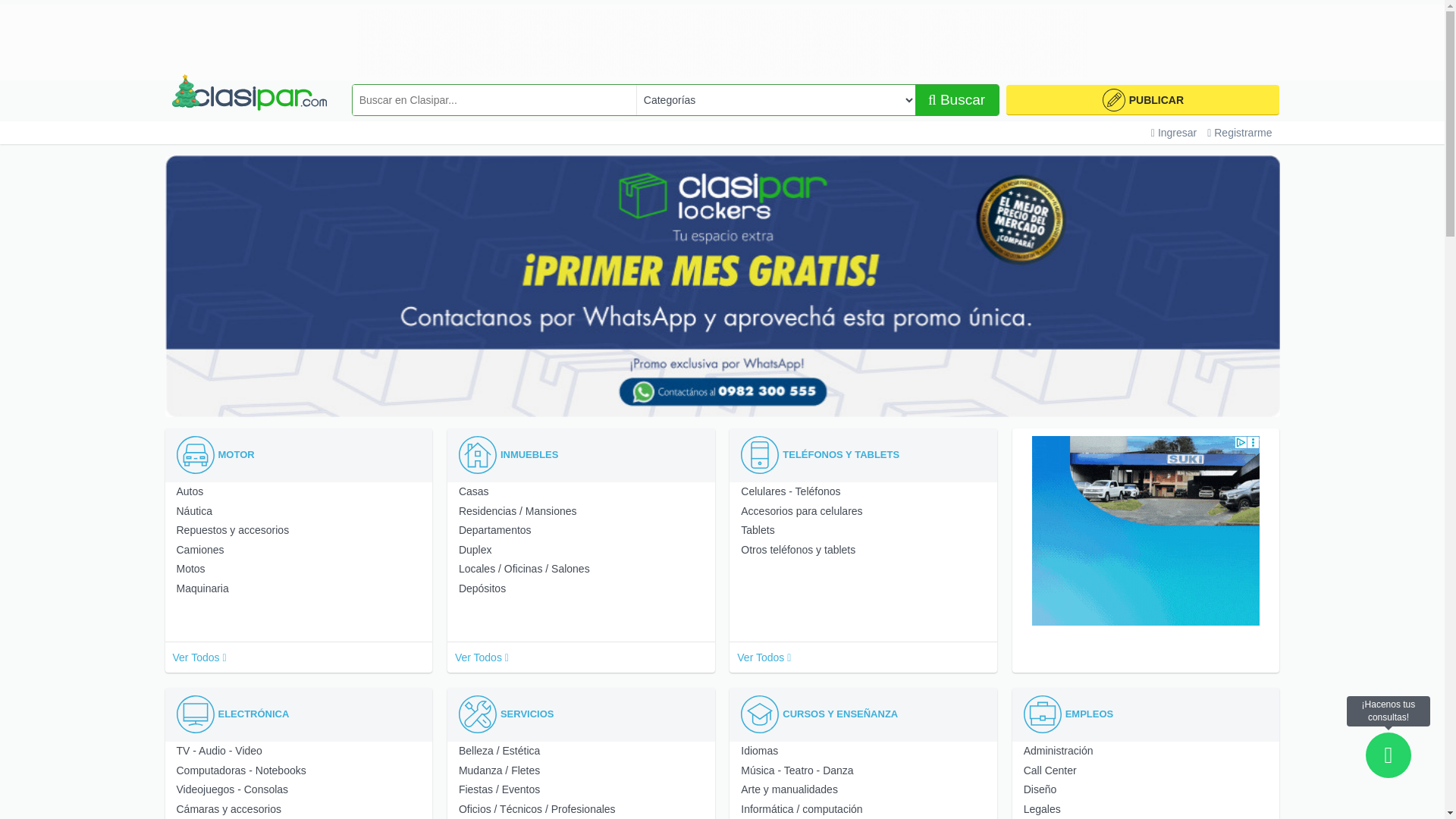 website screenshot of https://clasipar.paraguay.com/