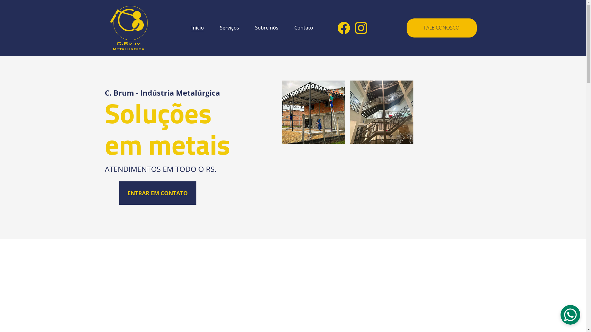 website screenshot of https://metalurgicacbrum.com.br/