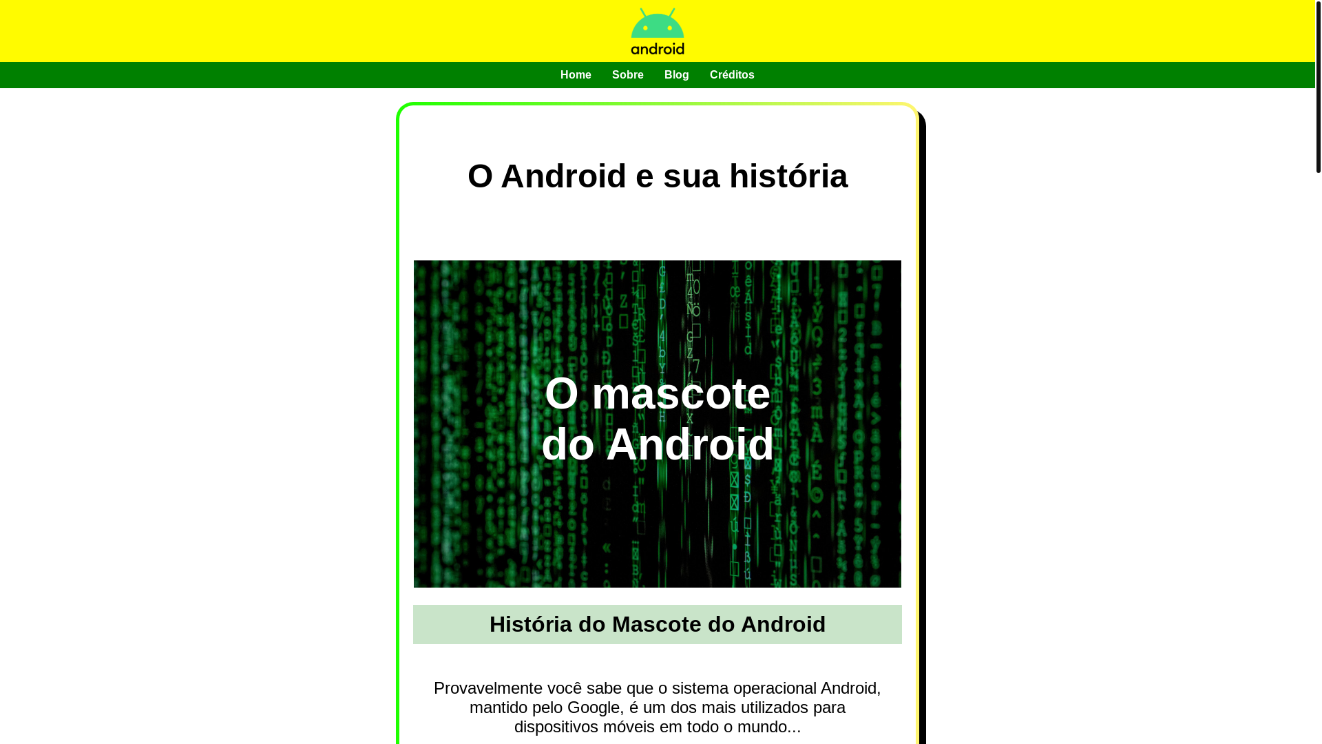 website screenshot of https://projeto-android.pages.dev/