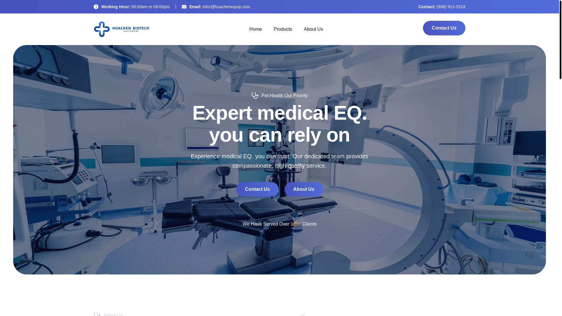 website screenshot of https://huachenequip.com/
