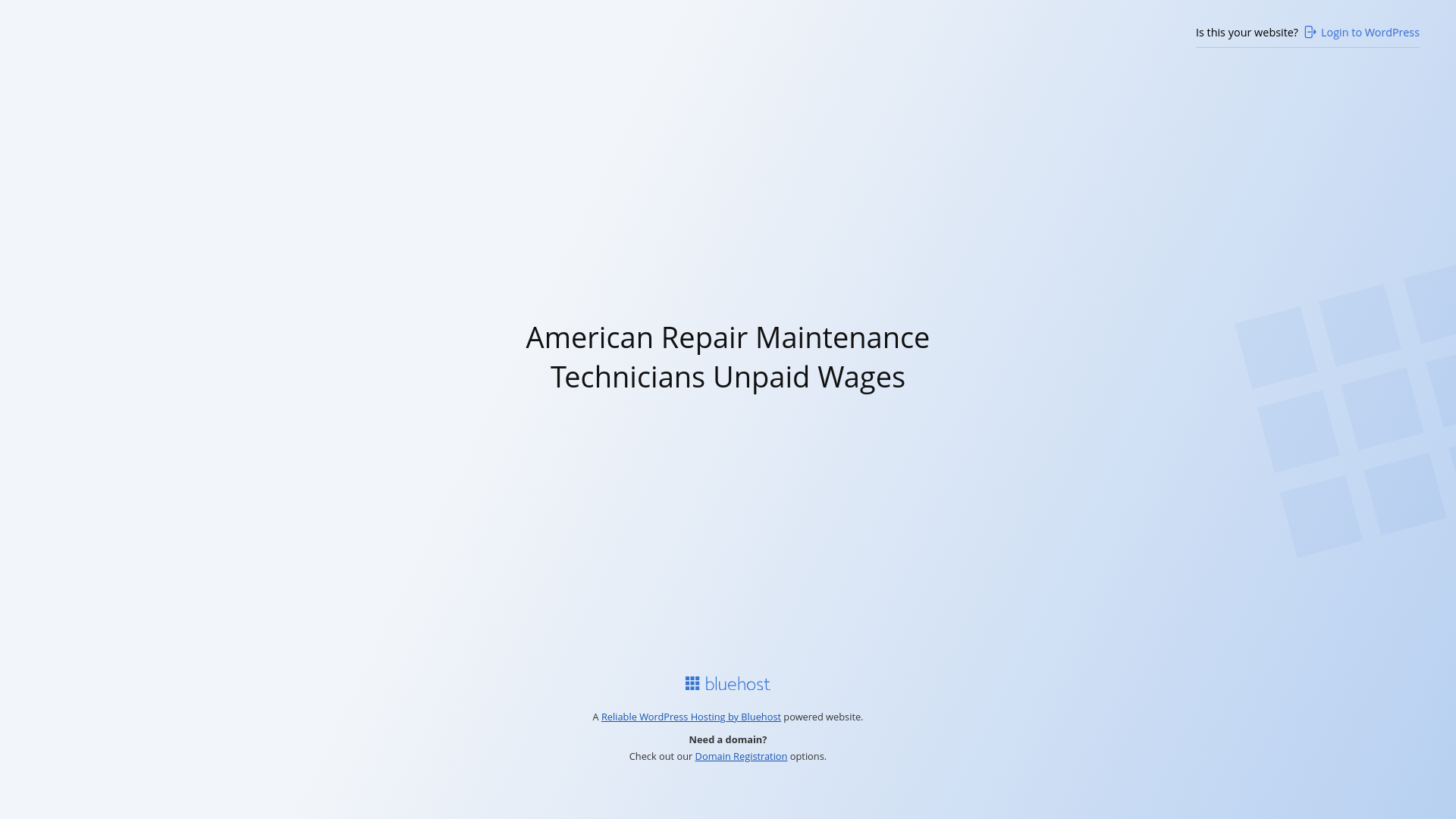 website screenshot of https://americanrepairmaintenancetechniciansunpaidwages.com/