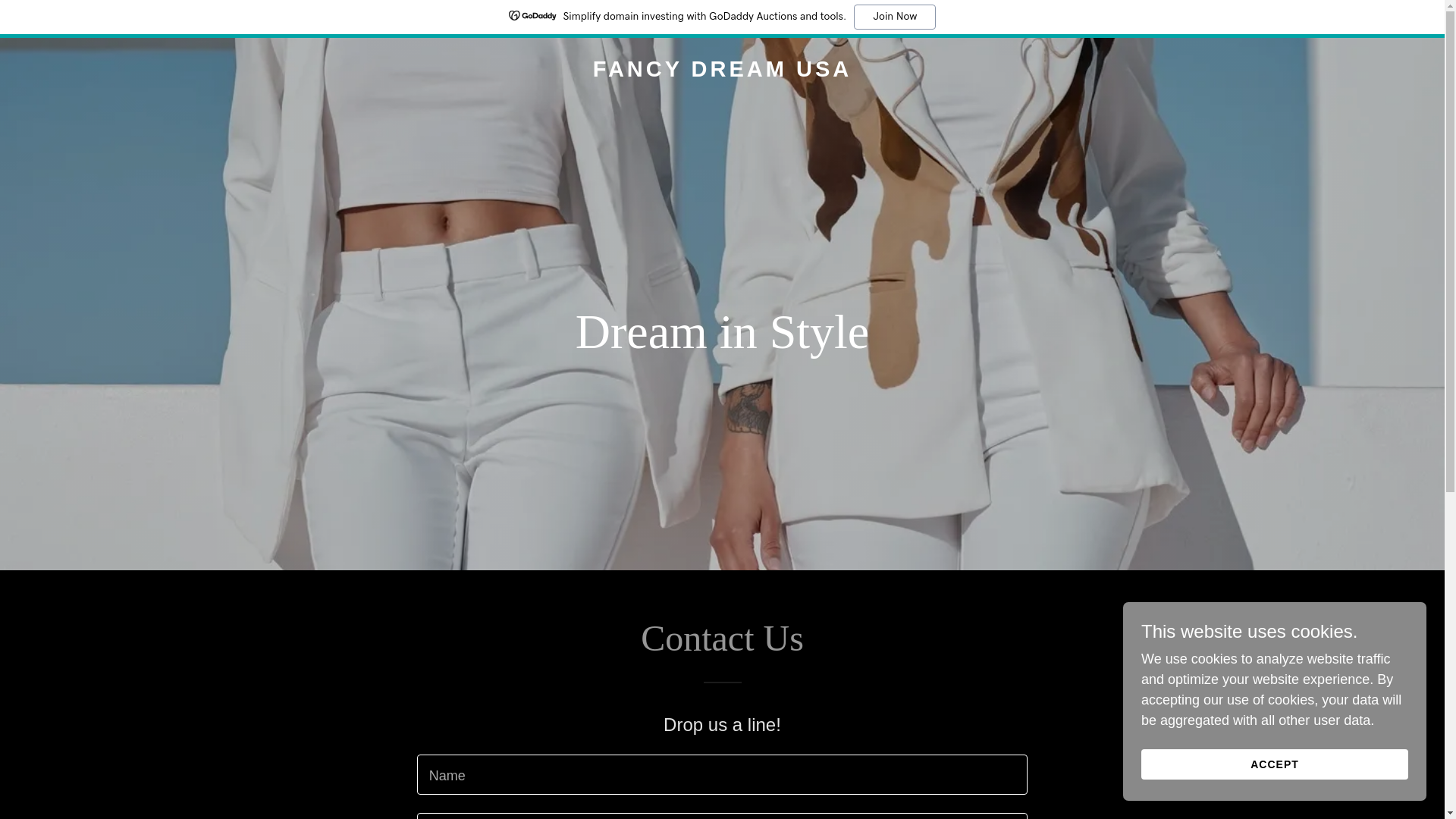 website screenshot of https://fancydreamusa.com/