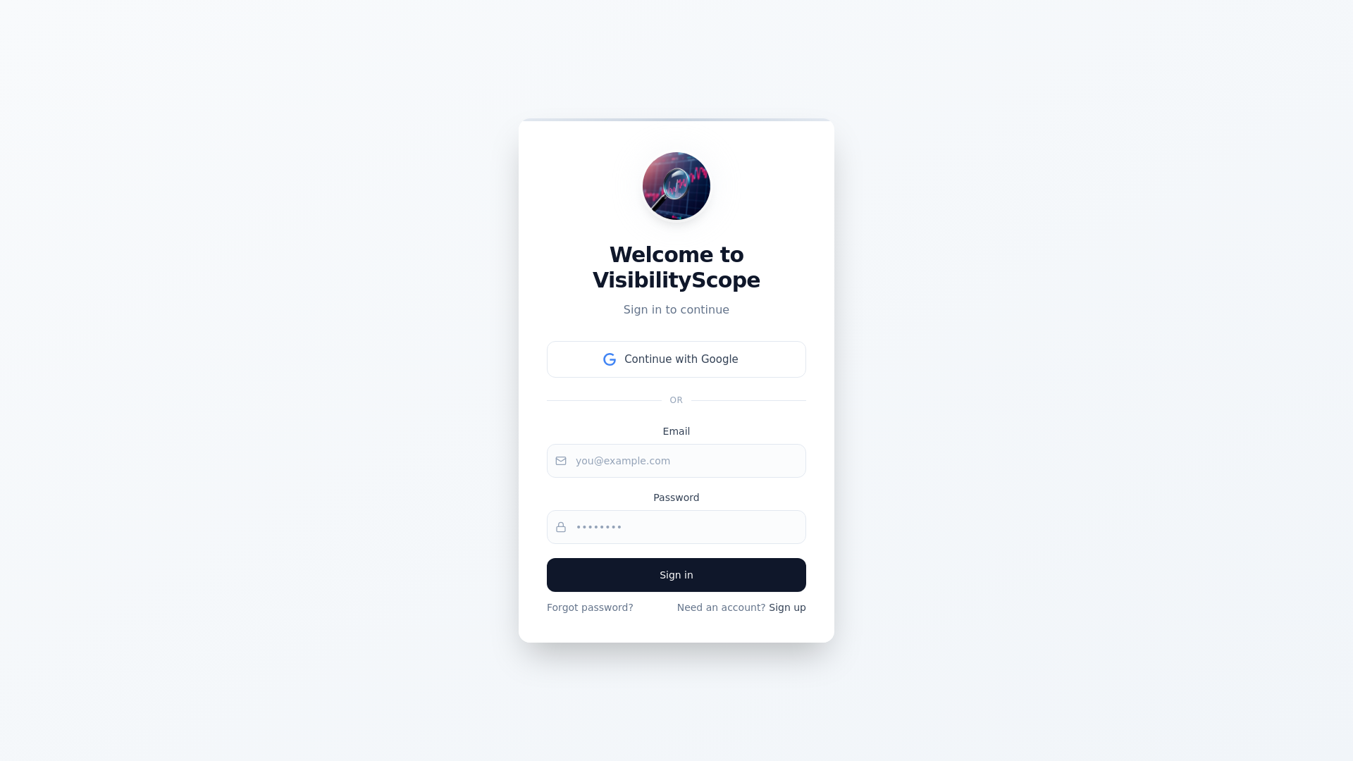 website screenshot of https://visibilityscope.com/