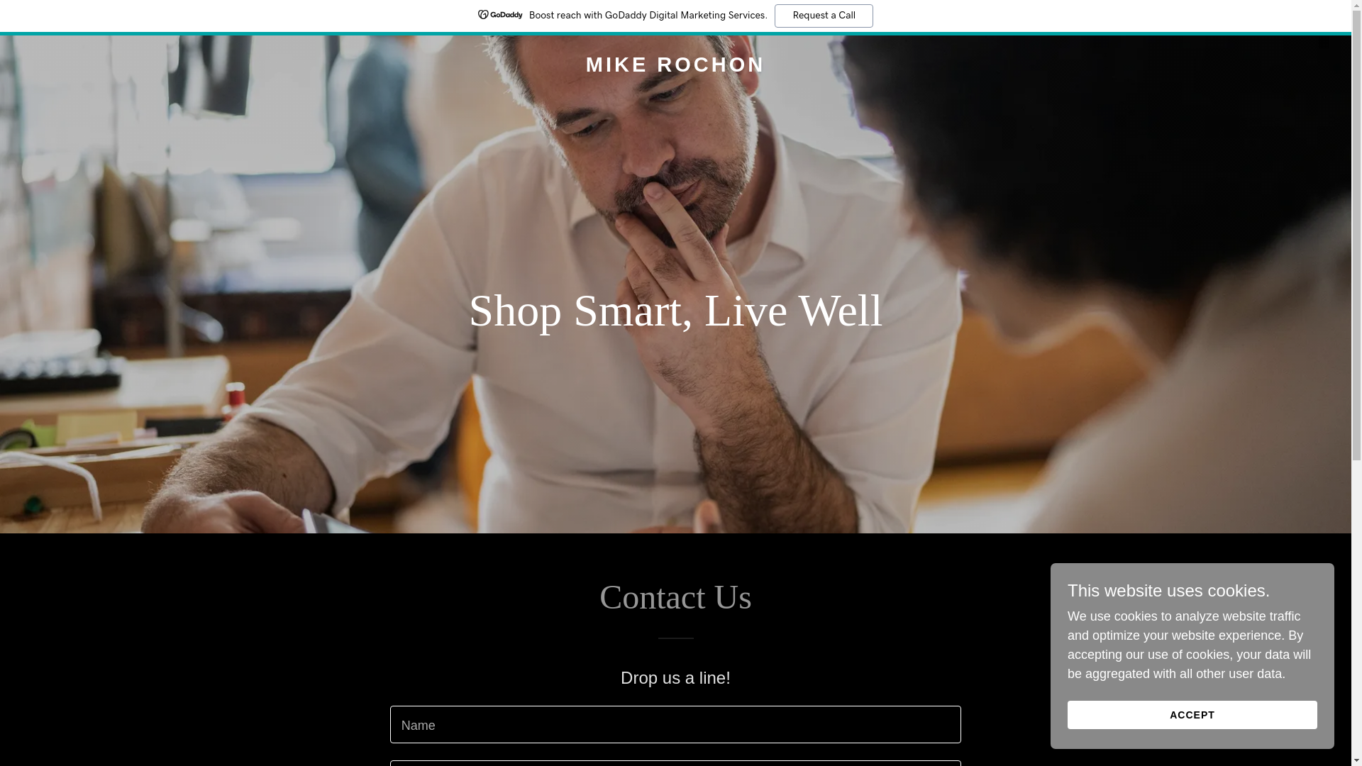 website screenshot of https://mikerochon.shop/