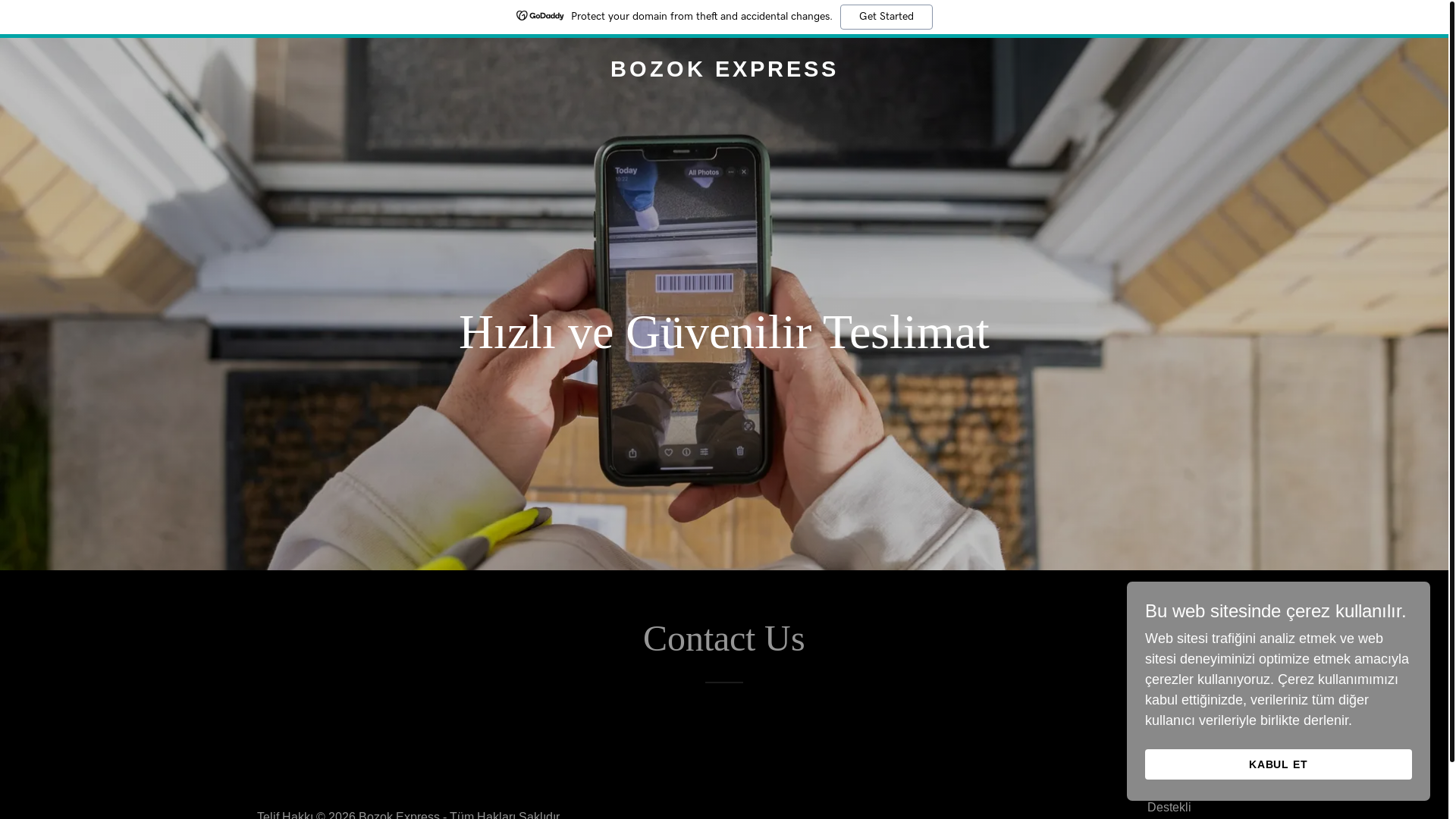 website screenshot of https://bozokexpress.com/