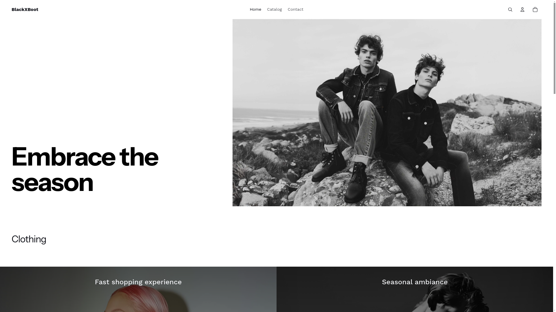 website screenshot of https://blackxboot.com/