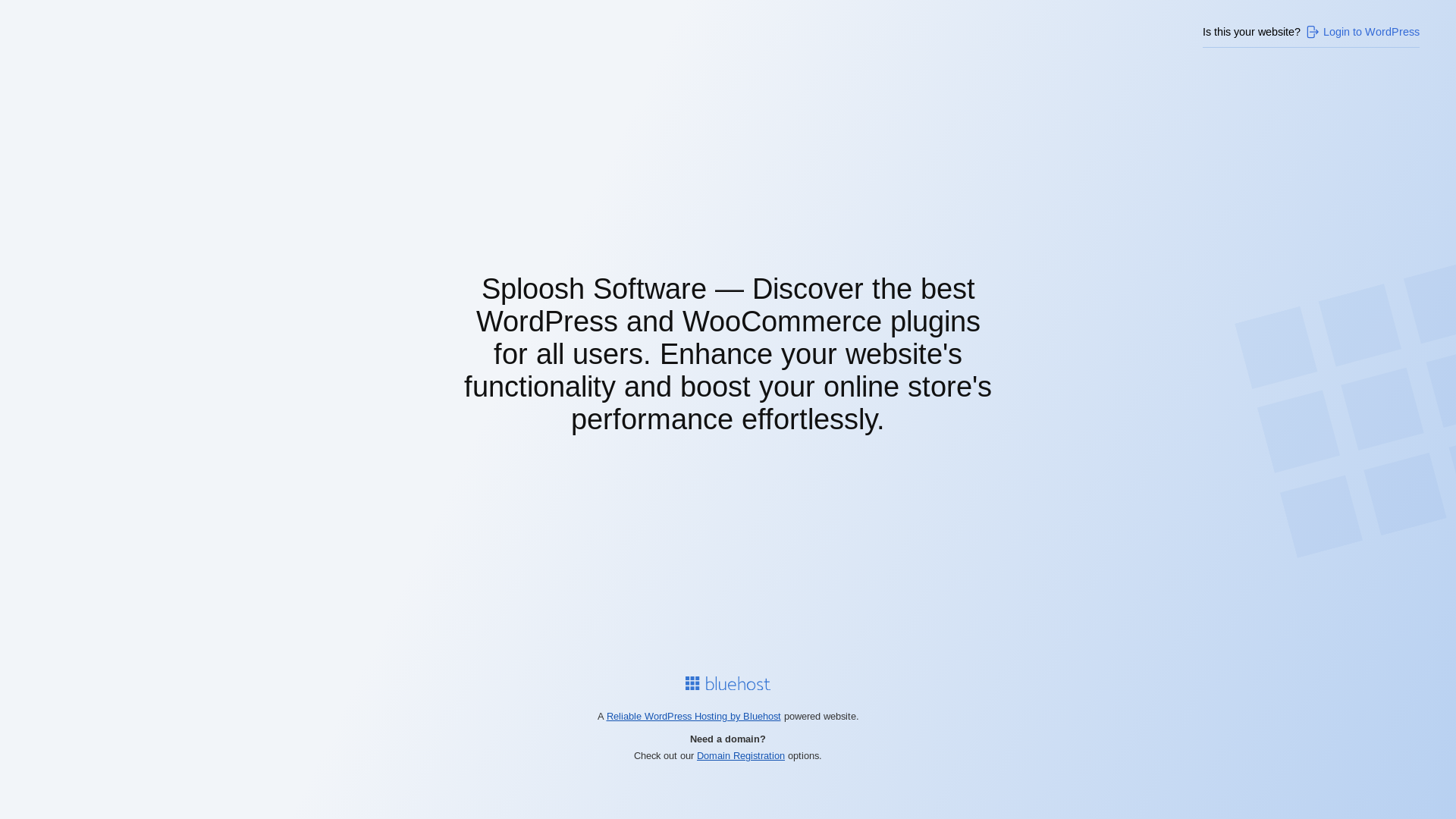 website screenshot of https://splooshsoftware.com/