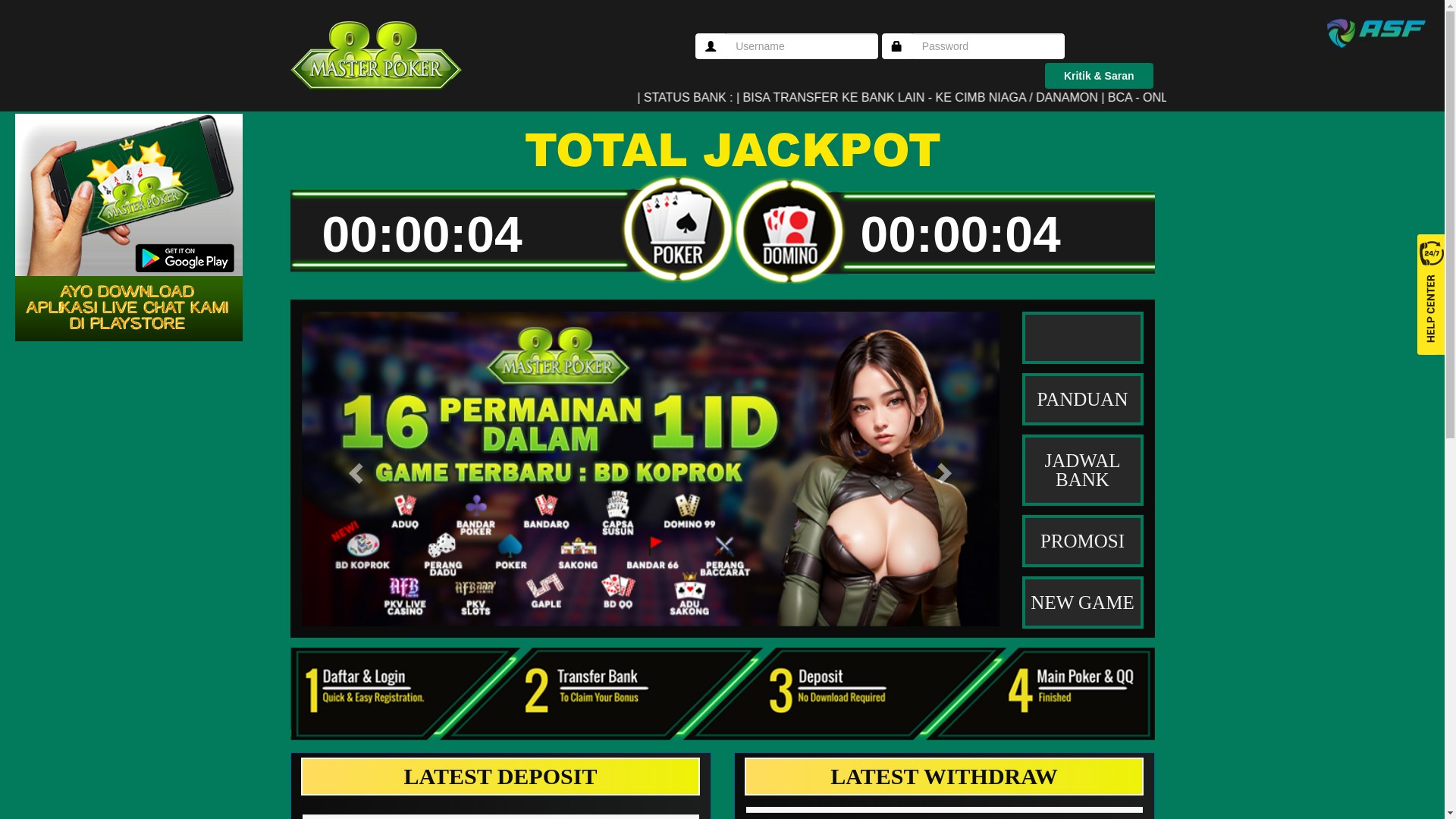 website screenshot of https://masterpoker88idol.com/