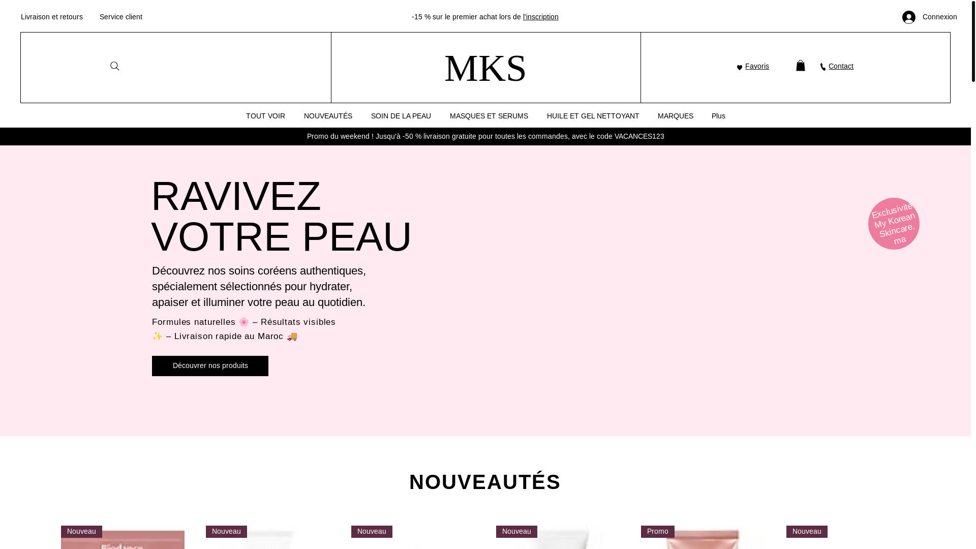 website screenshot of https://my-korean-skincare.com/