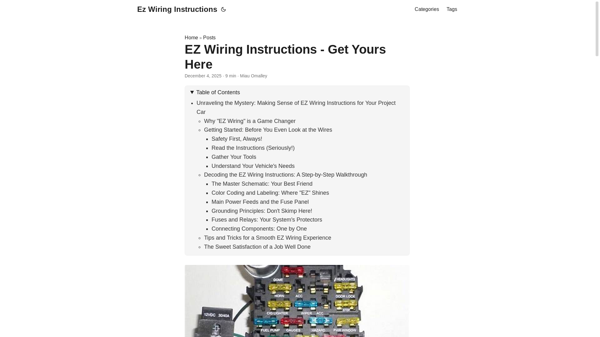 website screenshot of https://ezwiringinstructions2.pages.dev/