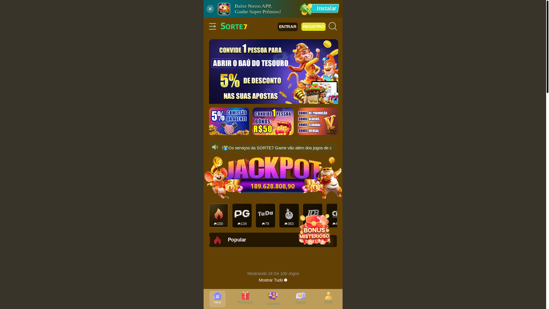 website screenshot of https://sorte7game1.com/